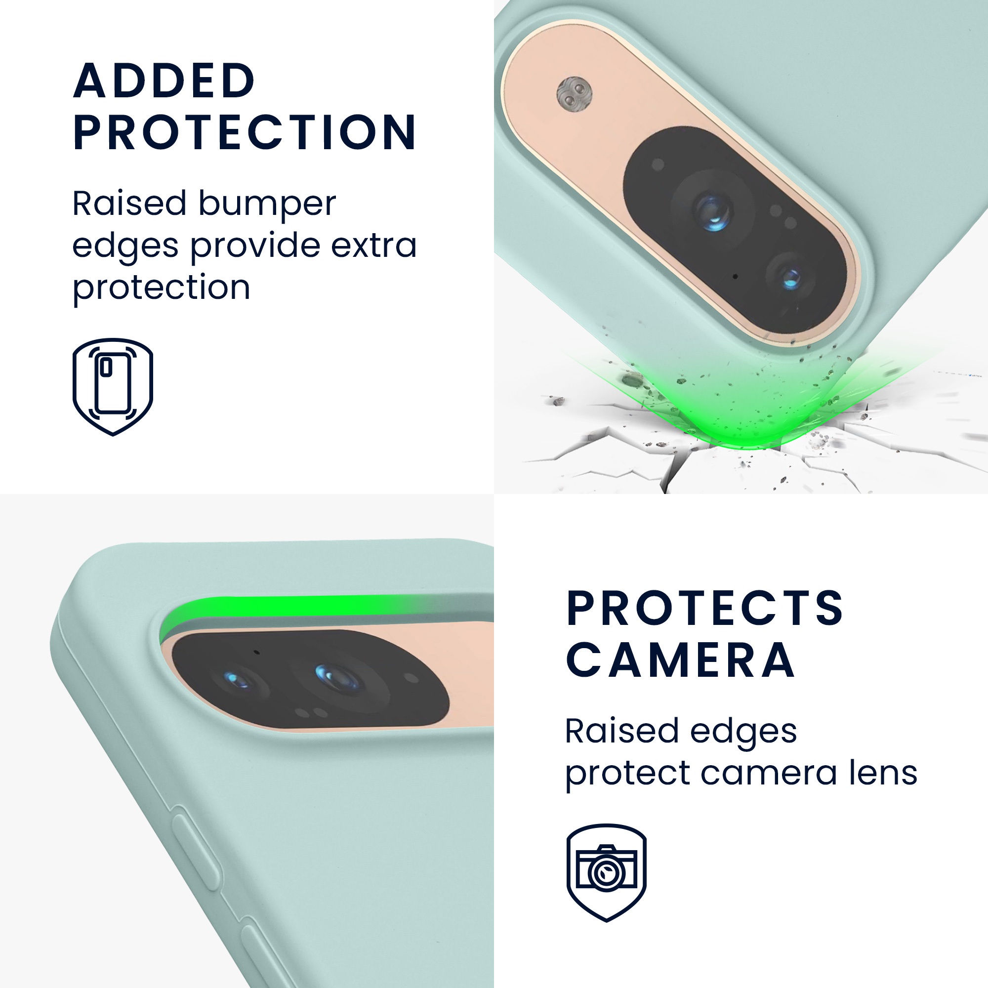 Kryt na mobil kwmobile pro Google Pixel 9 Pro / Google Pixel 9 - Wireless Charging Mint Matte