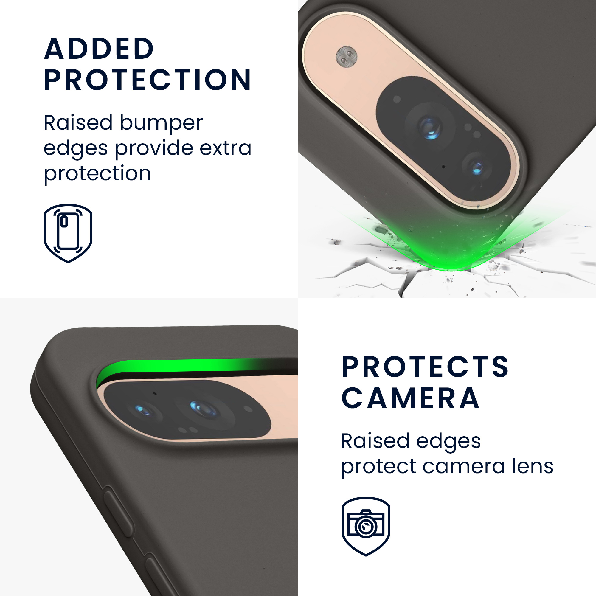 Kryt na mobil kwmobile pro Google Pixel 9 Pro / Google Pixel 9 - Wireless Charging Stone Dust