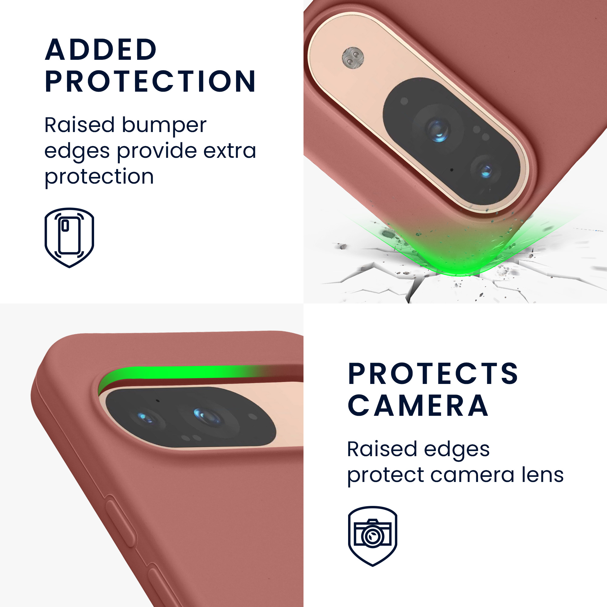 Kryt na mobil kwmobile pro Google Pixel 9 Pro / Google Pixel 9 - Wireless Charging Winter Rose