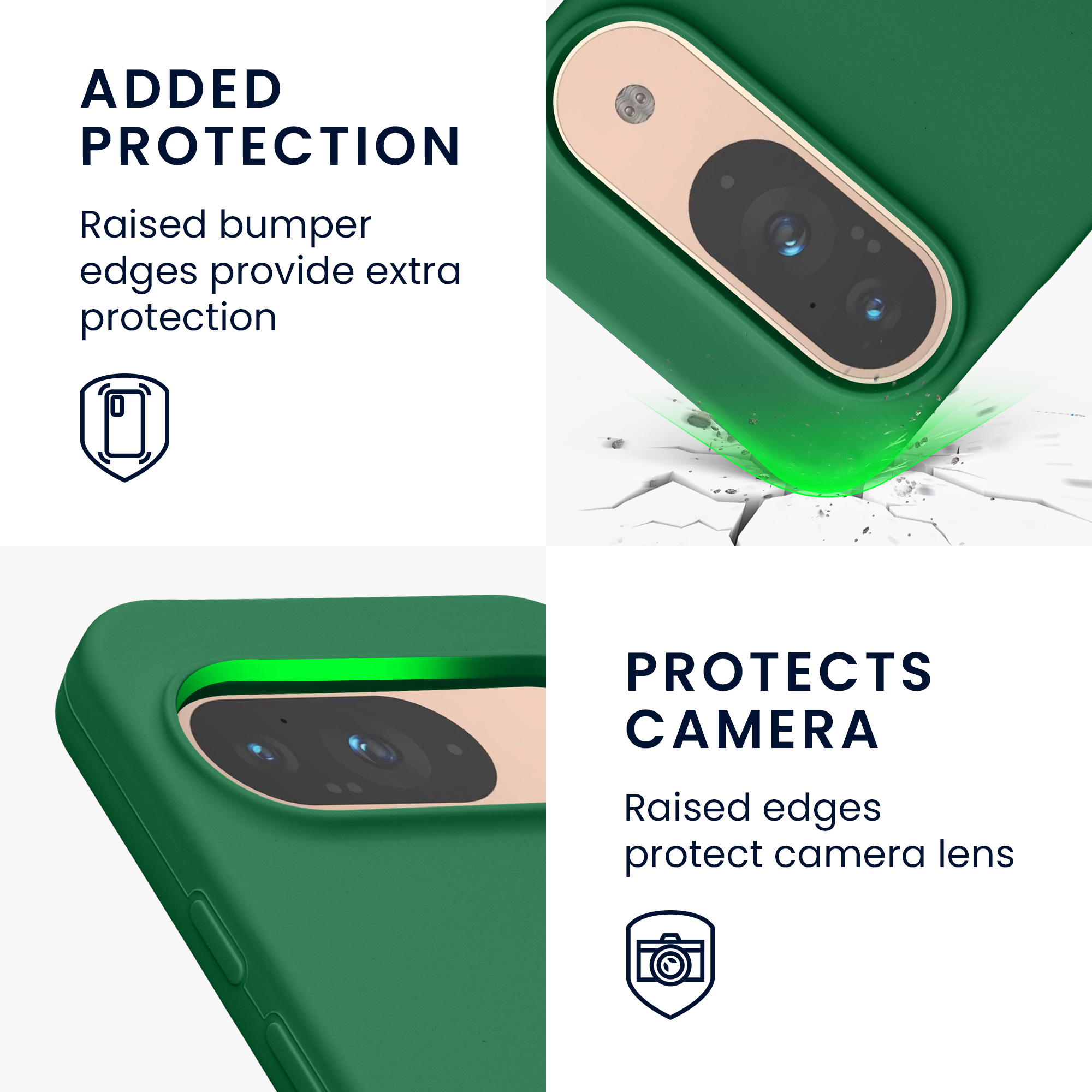 TPU kryt pro Google Pixel 9 / Pixel 9 Pro, pro bezdrátové nabíjení kwmobile ‑ světle zelená