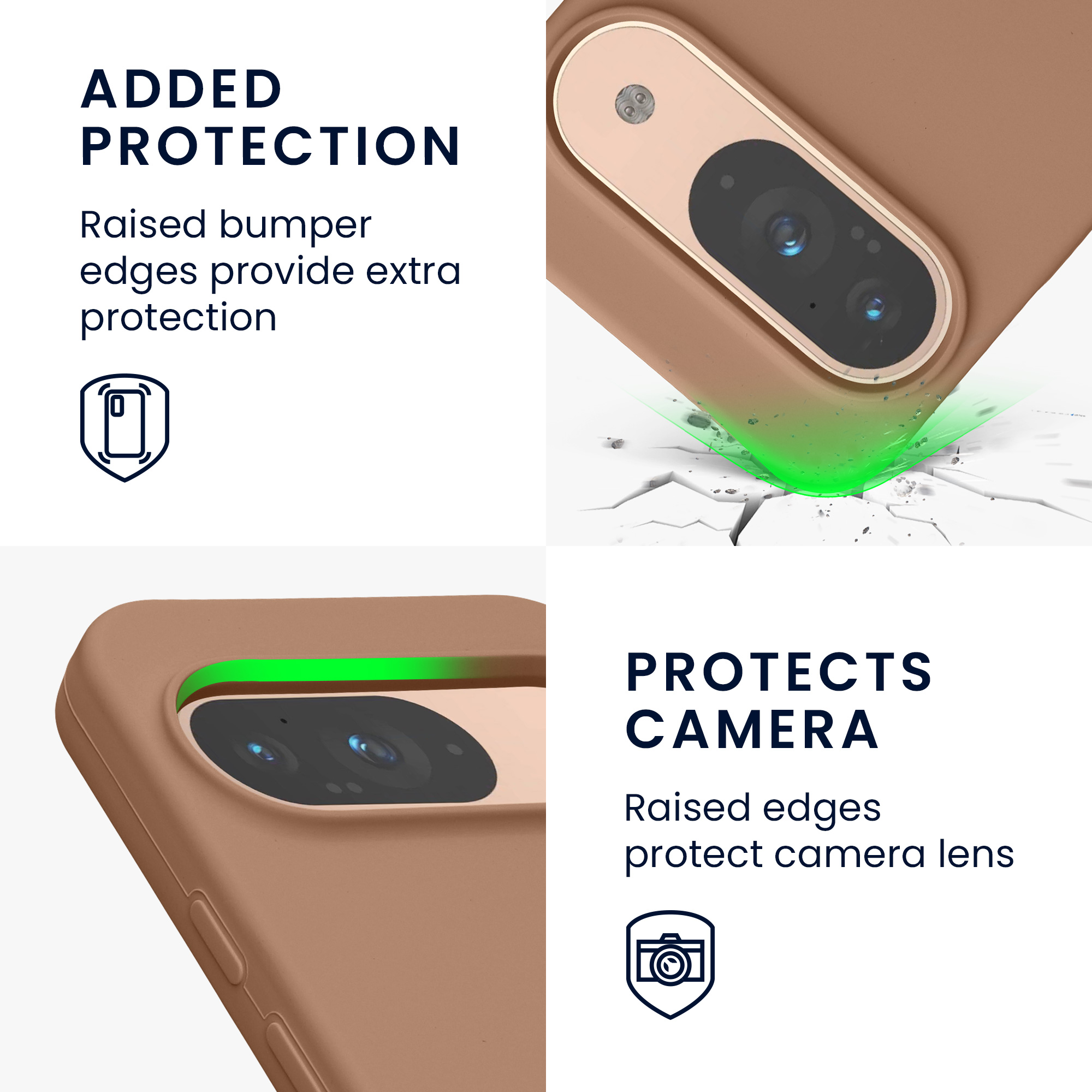 Kryt na mobil kwmobile pro Google Pixel 9 Pro / Google Pixel 9 - Wireless Charging Cappuccino