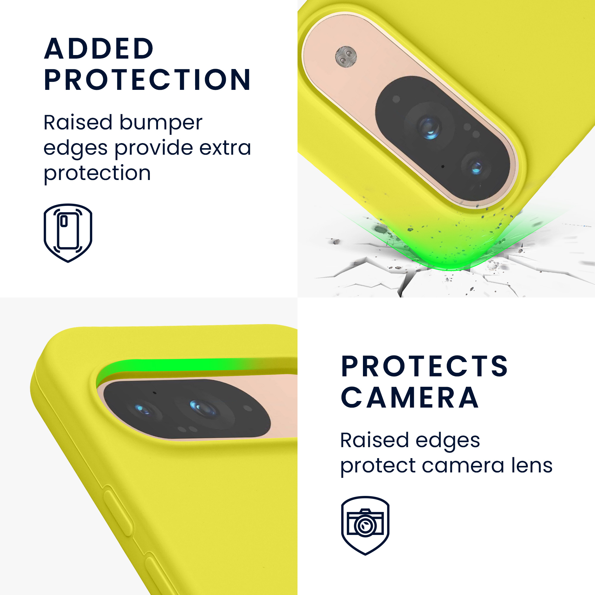 Kryt na mobil kwmobile pro Google Pixel 9 Pro / Google Pixel 9 - citronově žlutá
