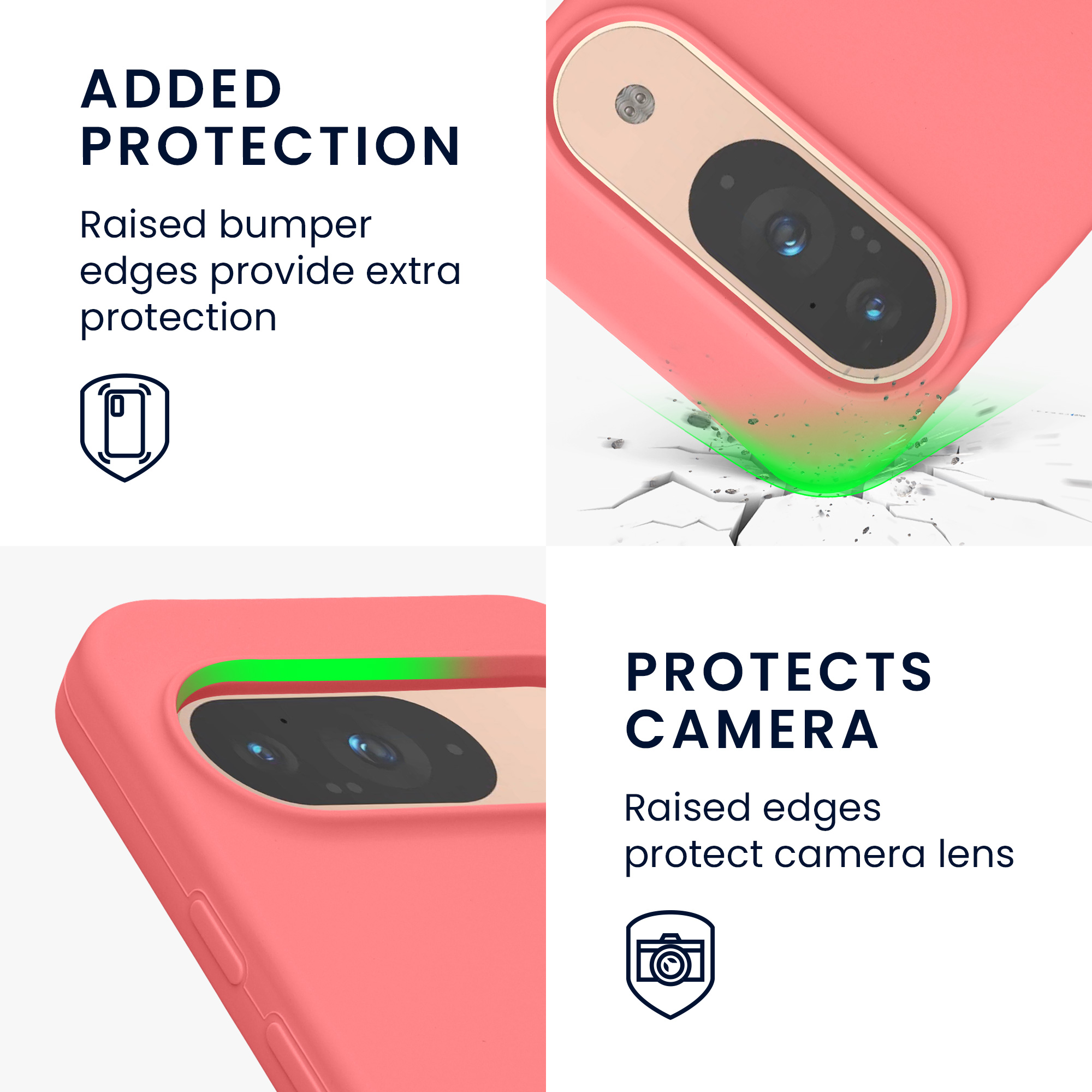 Kryt na mobil kwmobile pro Google Pixel 9 Pro / Google Pixel 9 - Wireless Charging Pastel Coral