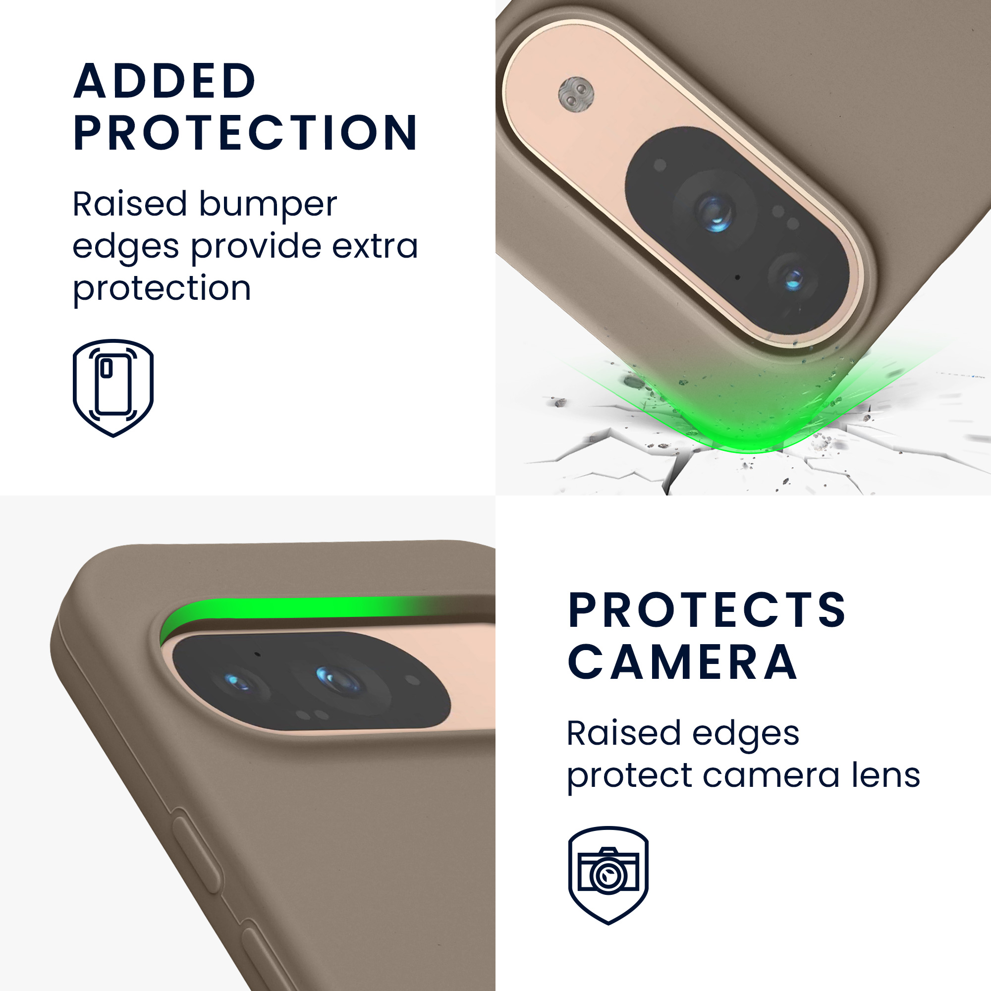 Kryt na mobil kwmobile pro Google Pixel 9 Pro / Google Pixel 9 - Wireless Charging Taupe