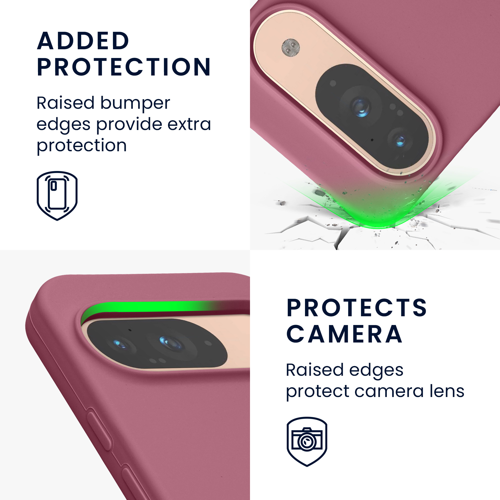 Kryt na mobil kwmobile pro Google Pixel 9 Pro / Google Pixel 9 - orchidejově fialová