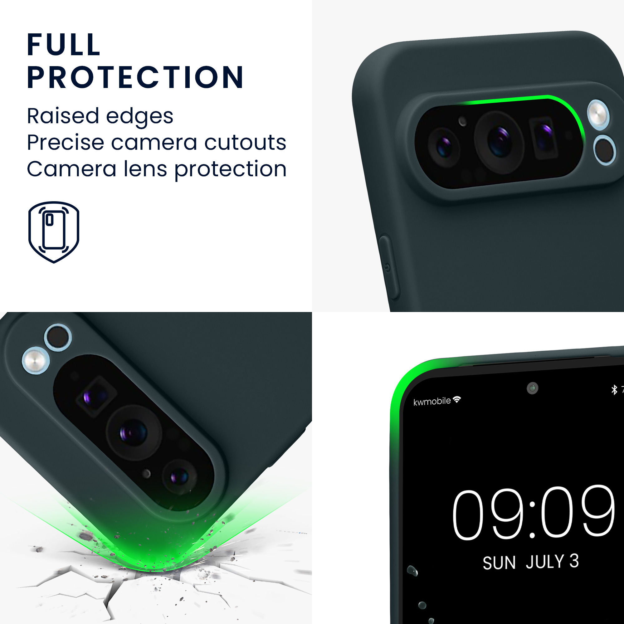 Silikonový kryt kwmobile pro Google Pixel 9 Pro XL - tmavě šedá