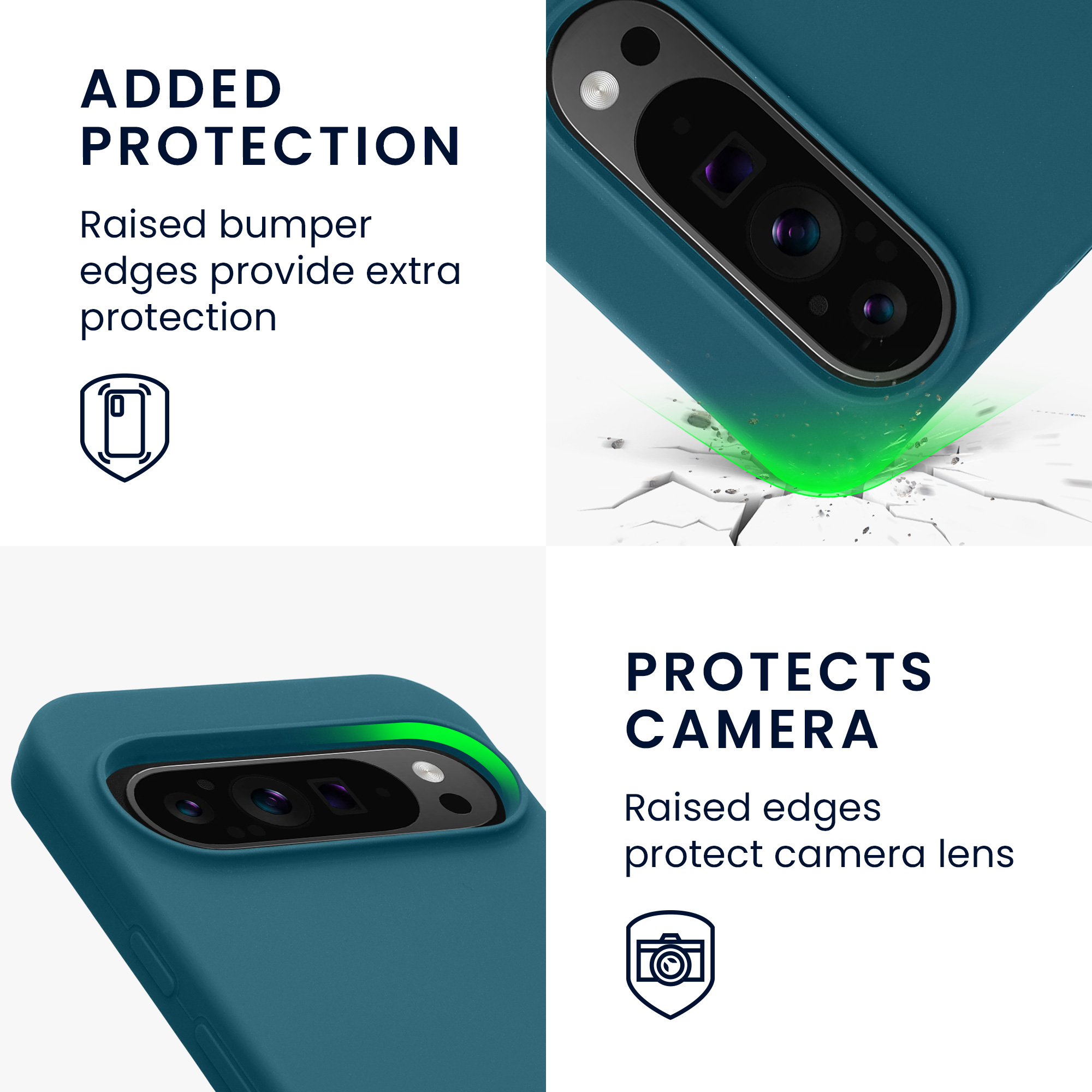 Silikonový kryt kwmobile pro Google Pixel 9 Pro XL - tyrkysová matná