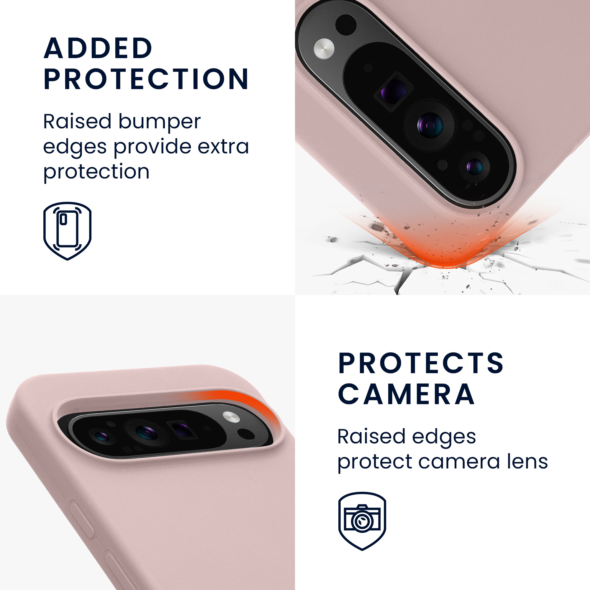 Silikonový kryt kwmobile pro Google Pixel 9 Pro XL - nude lila