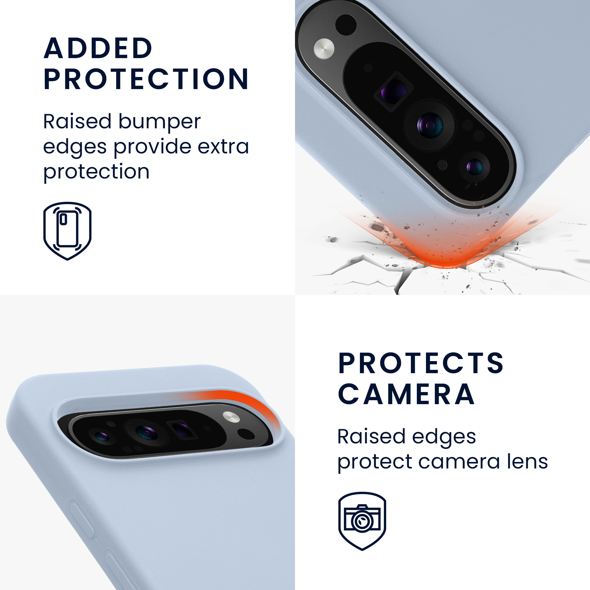 Silikonový kryt kwmobile pro Google Pixel 9 Pro XL - světle modrá matná