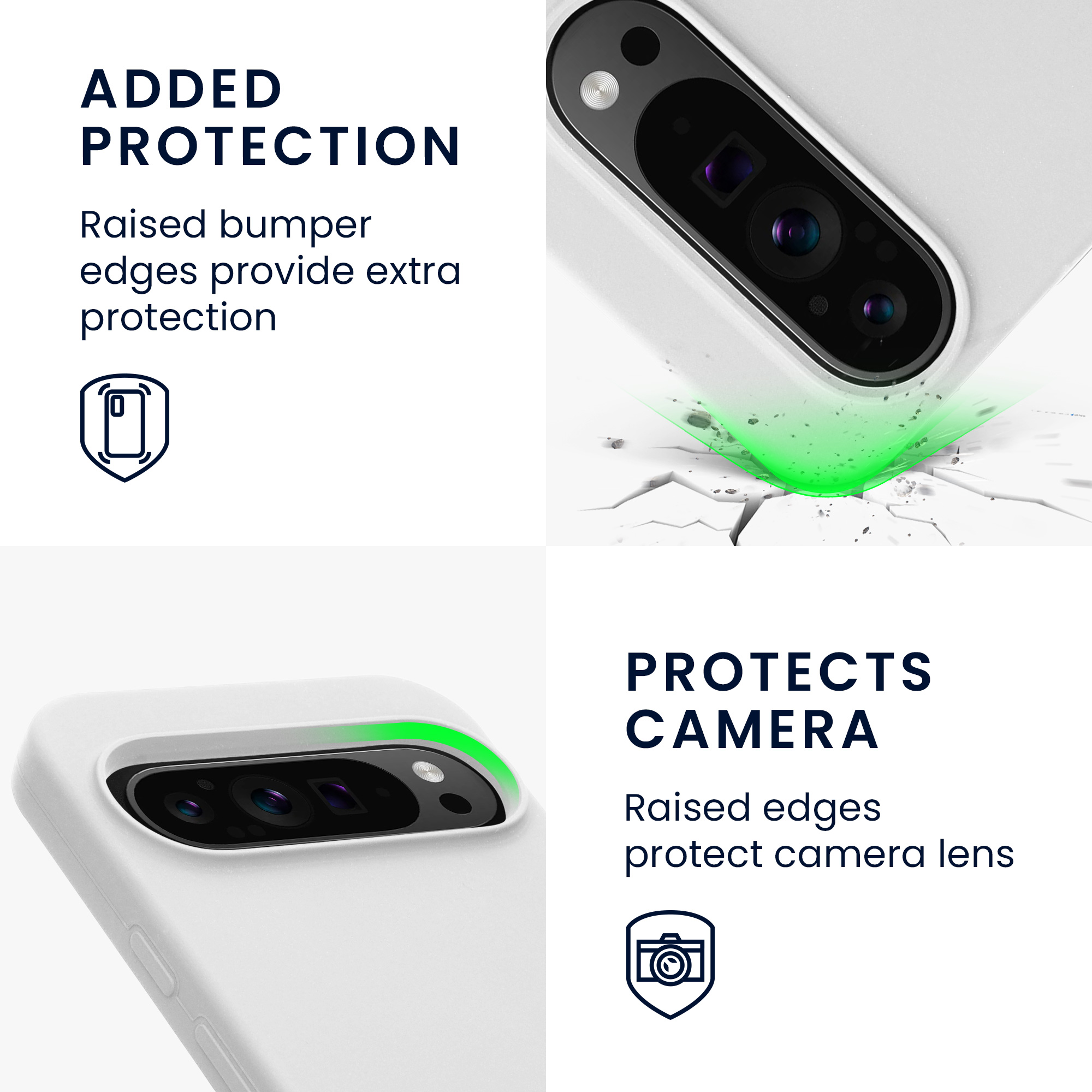 Silikonový kryt kwmobile pro Google Pixel 9 Pro XL - bílá matná