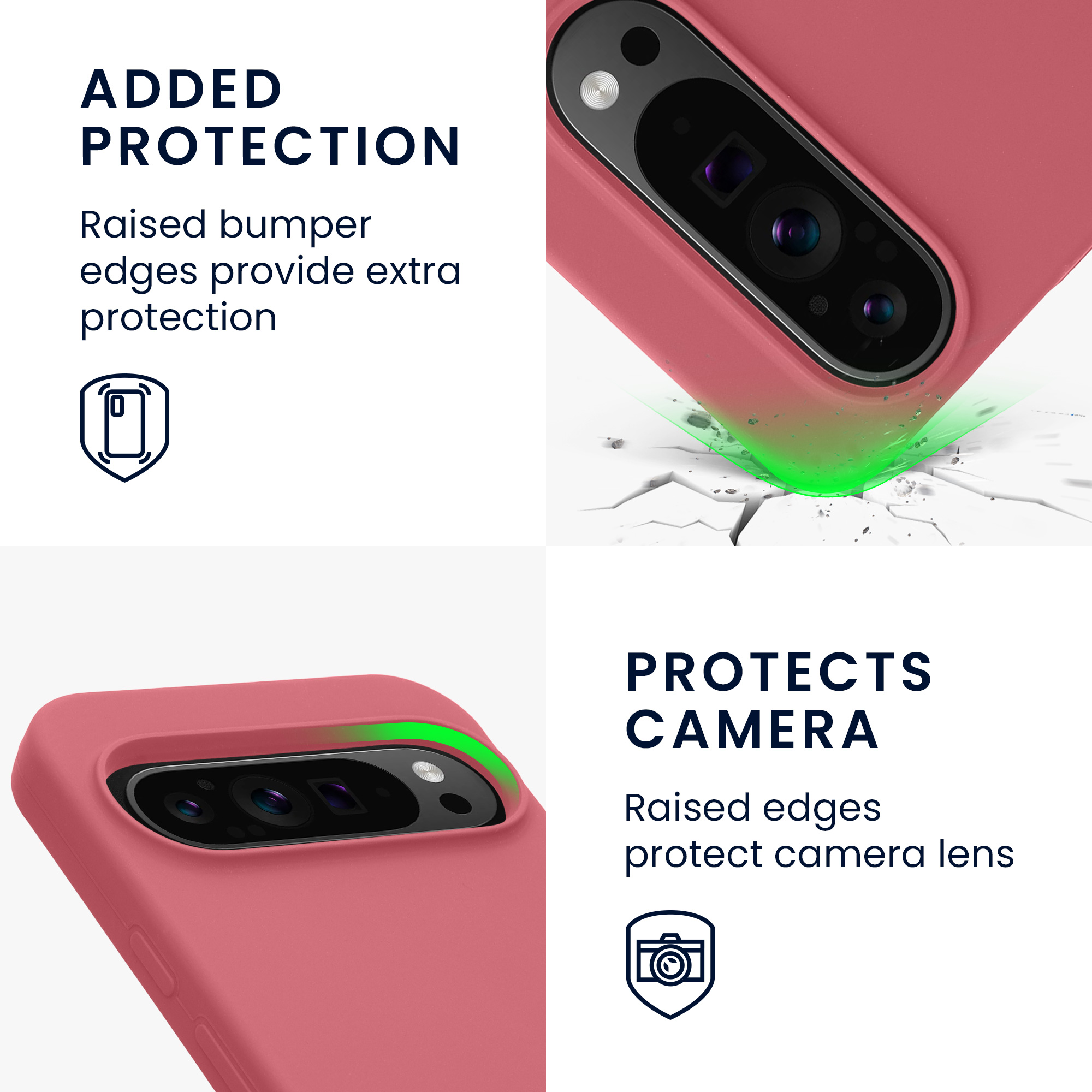 Silikonový kryt kwmobile pro Google Pixel 9 Pro XL - tmavě růžová