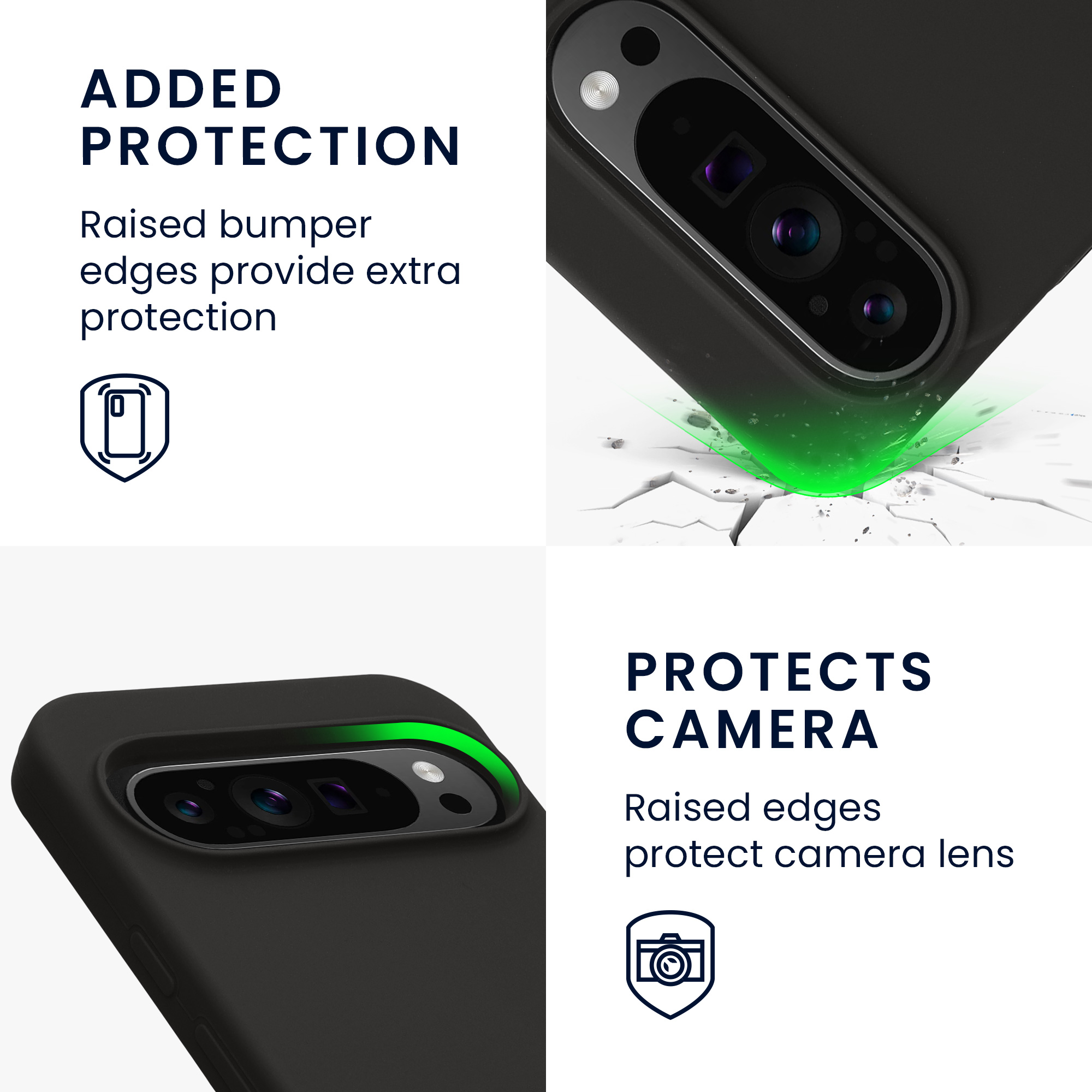 Silikonový kryt kwmobile pro Google Pixel 9 Pro XL - černá matná