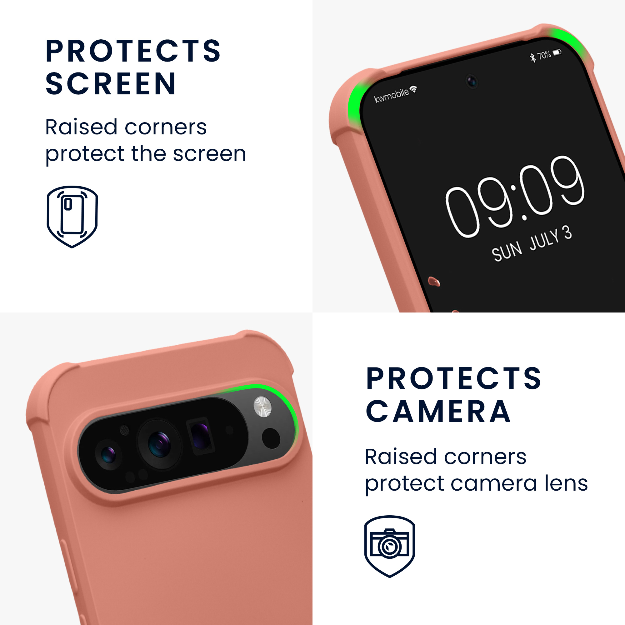 Crossbody kryt na mobil kwmobile Crossbody Case pro Google Pixel 9 / Pixel 9 Pro - Mother Of Pearl