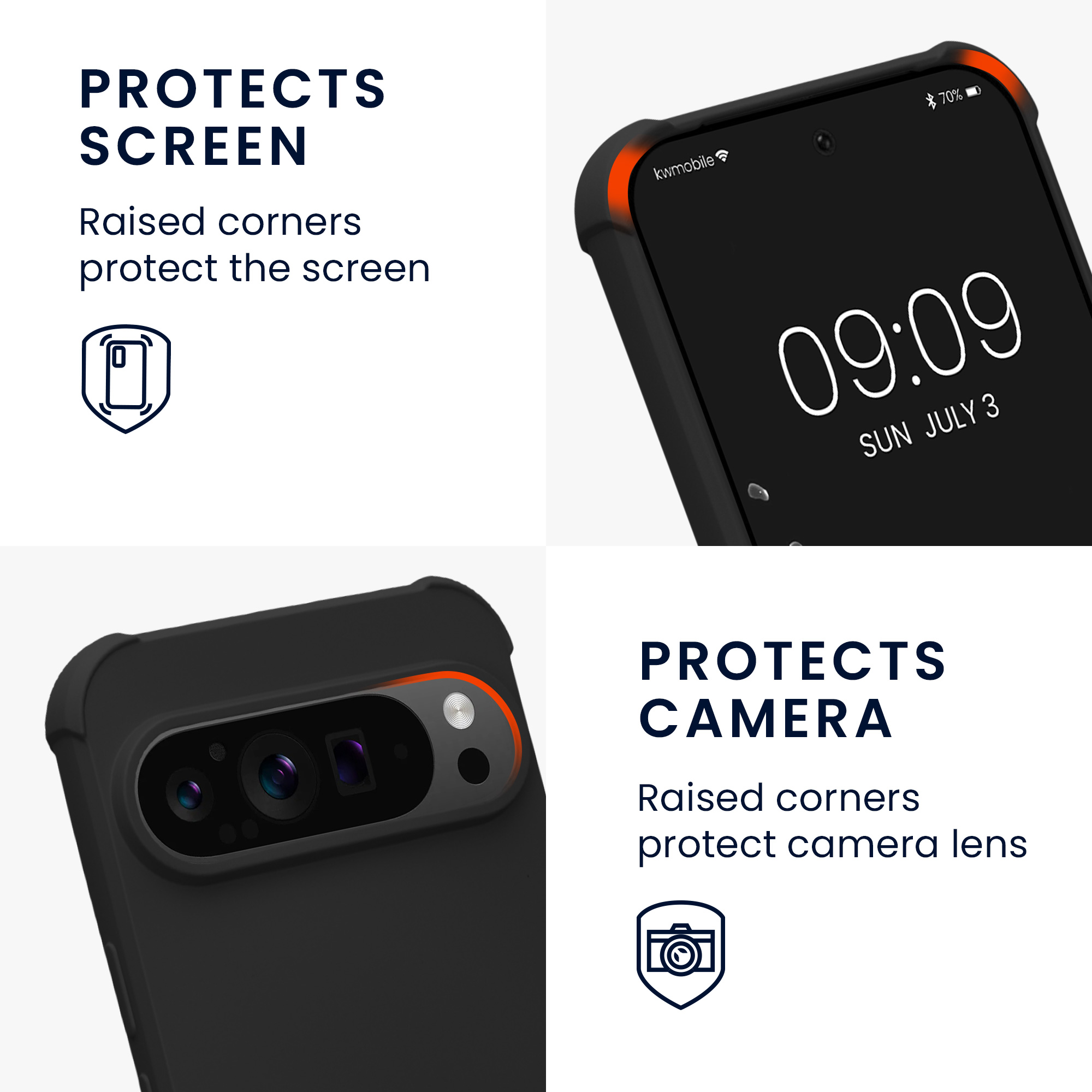 Crossbody kryt kwmobile pro Google Pixel 9 Pro XL - černá
