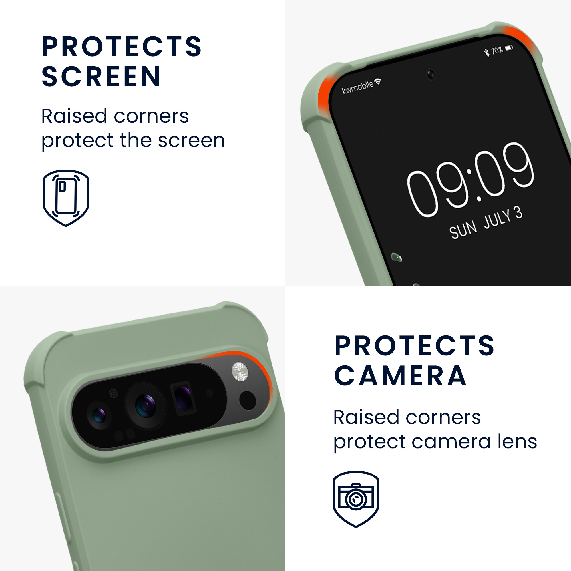 Crossbody kryt na mobil kwmobile Crossbody Case pro Google Pixel 9 Pro XL / Google Pixel 9 Pro / Google Pixel 9 - šedoze