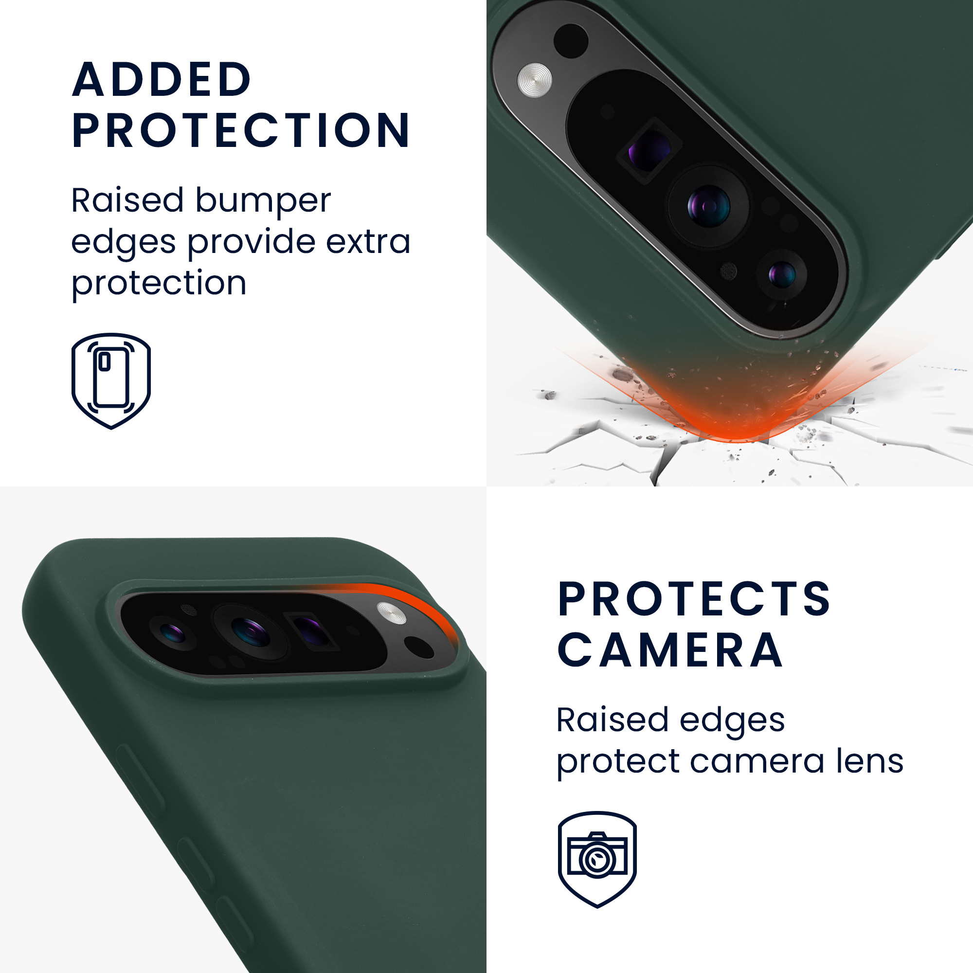 Kryt na mobil kwmobile pro Google Pixel 9 / Pixel 9 Pro - zelená