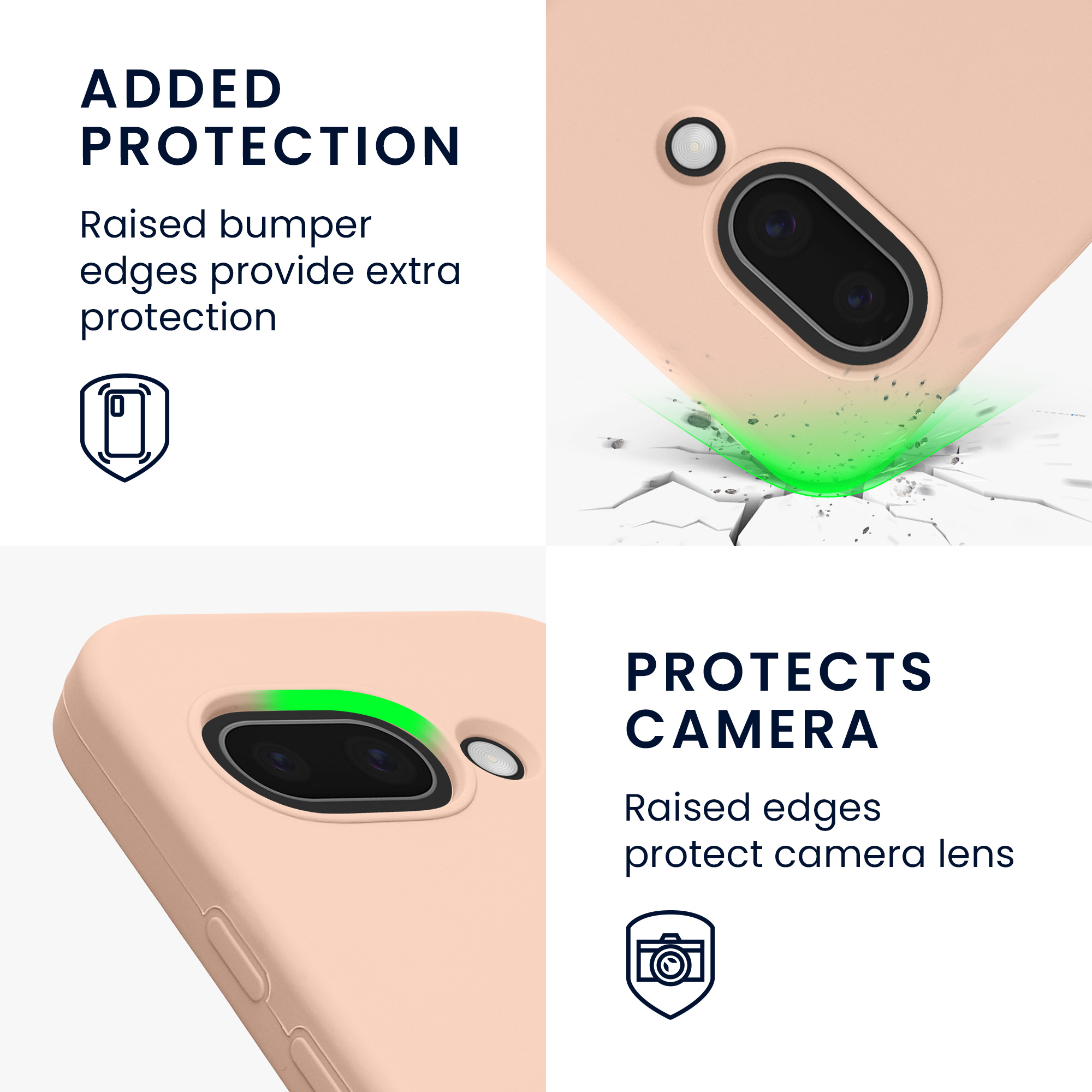 Silikonový kryt kwmobile pro Google Pixel 9a - kokosová