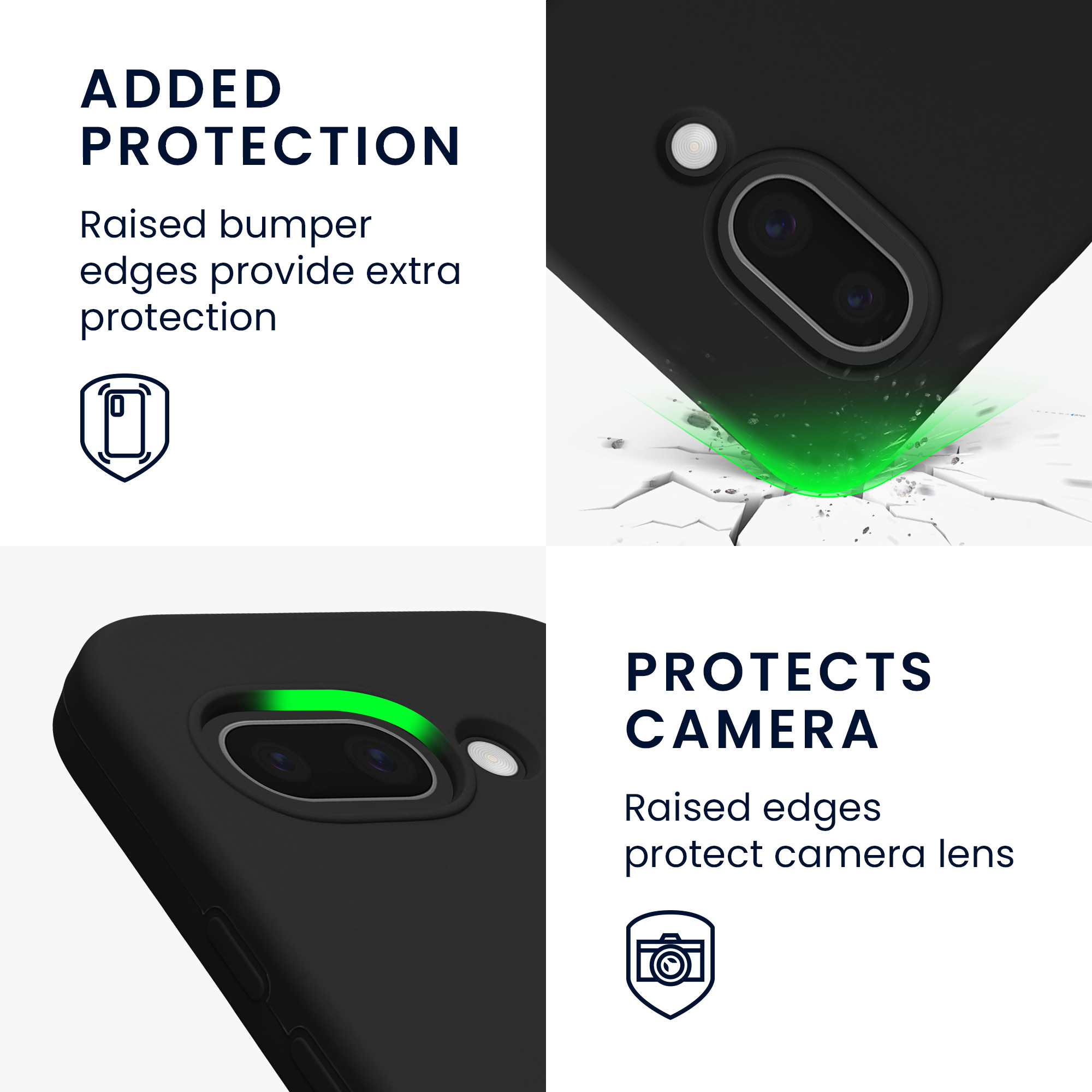 Silikonový kryt kwmobile pro Google Pixel 9a - černá