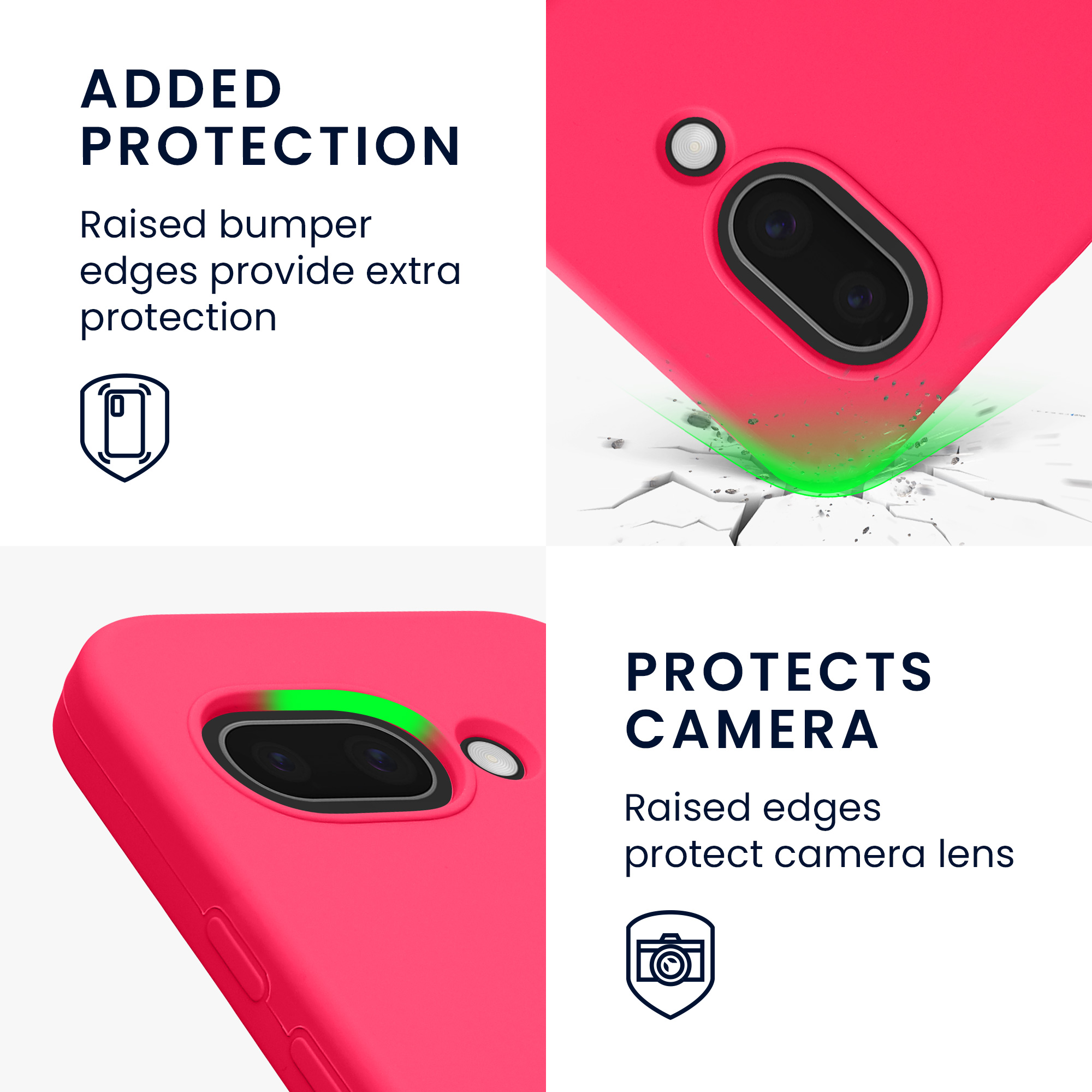 Pouzdro pro Google Pixel 9a kwmobile silikonové - neonově růžová