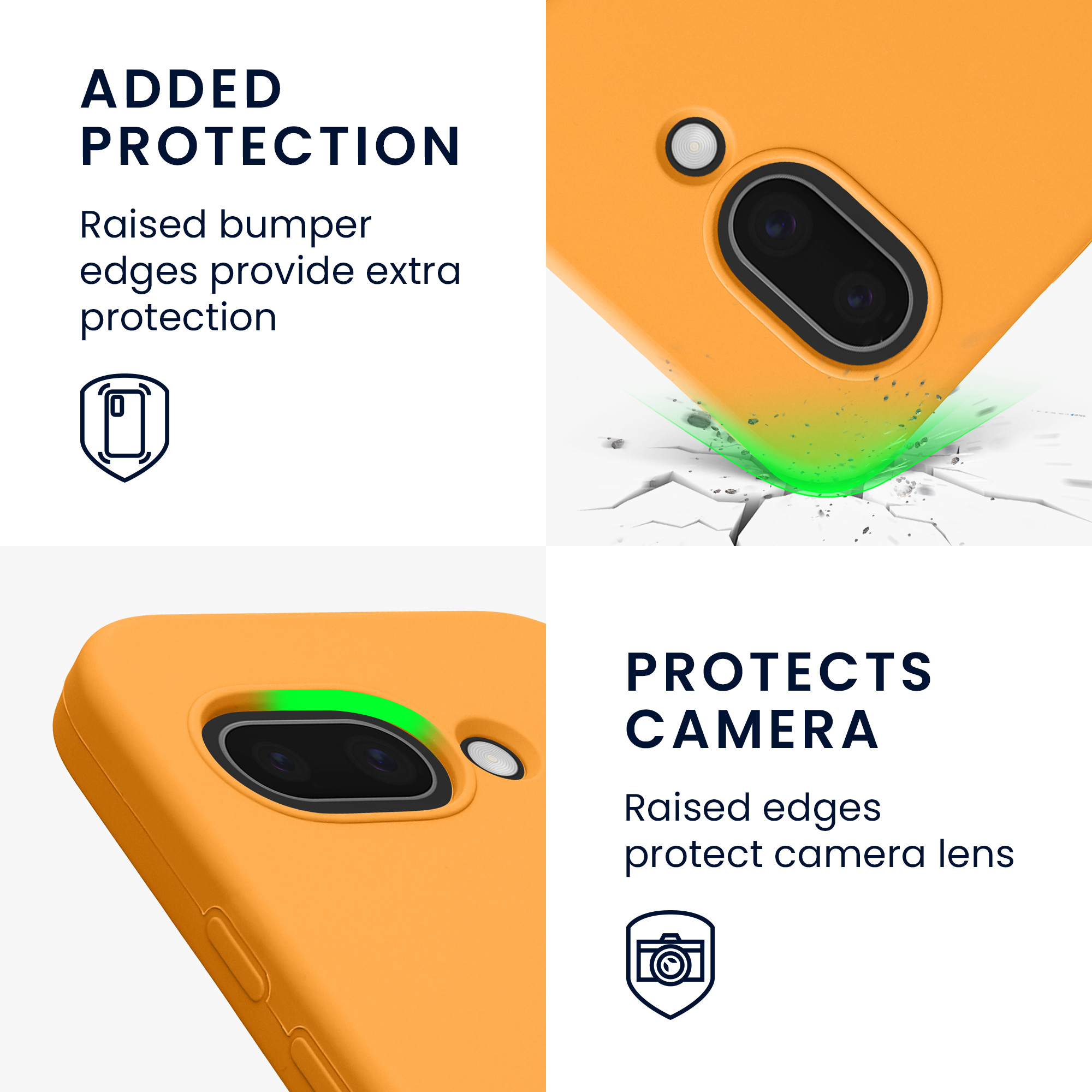 Silikonový kryt kwmobile pro Google Pixel 9a - oranžová