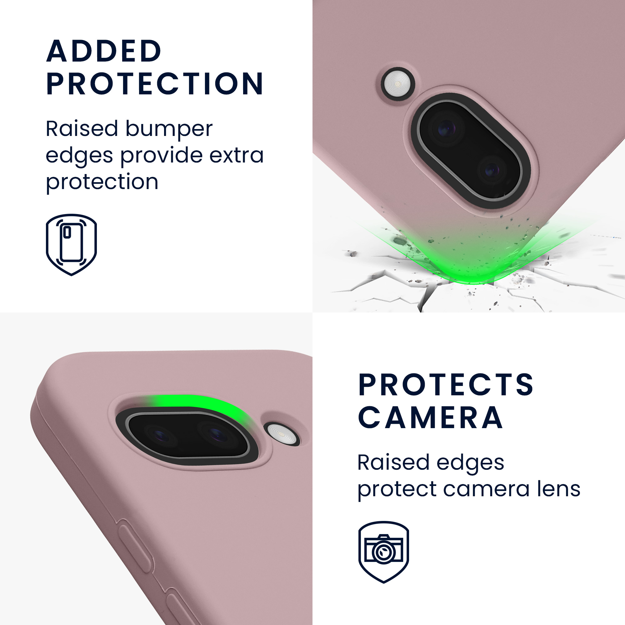 Silikonový kryt kwmobile pro Google Pixel 9a - nude lila