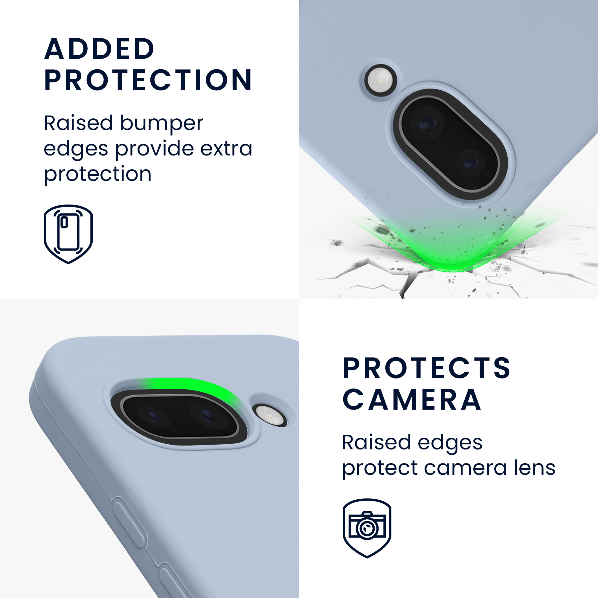 Silikonový kryt kwmobile pro Google Pixel 9a - světle modrá matná