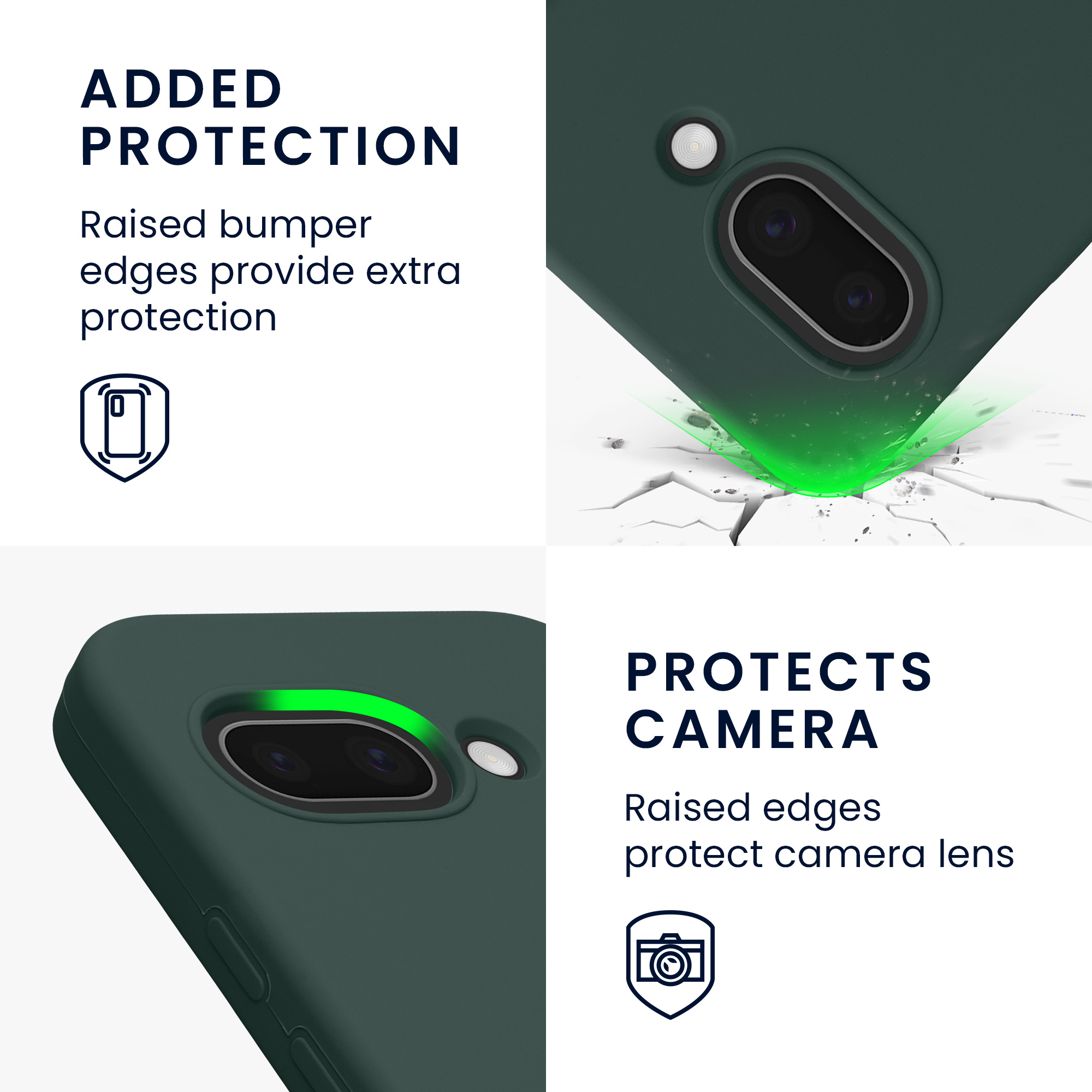 Silikonový kryt kwmobile pro Google Pixel 9a - modrozelená