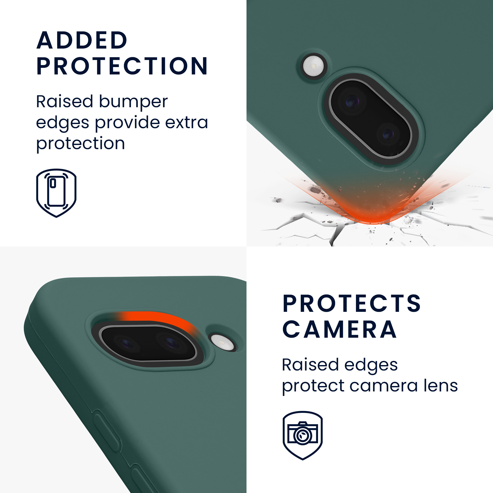 Silikonový kryt kwmobile pro Google Pixel 9a - lesní zelená