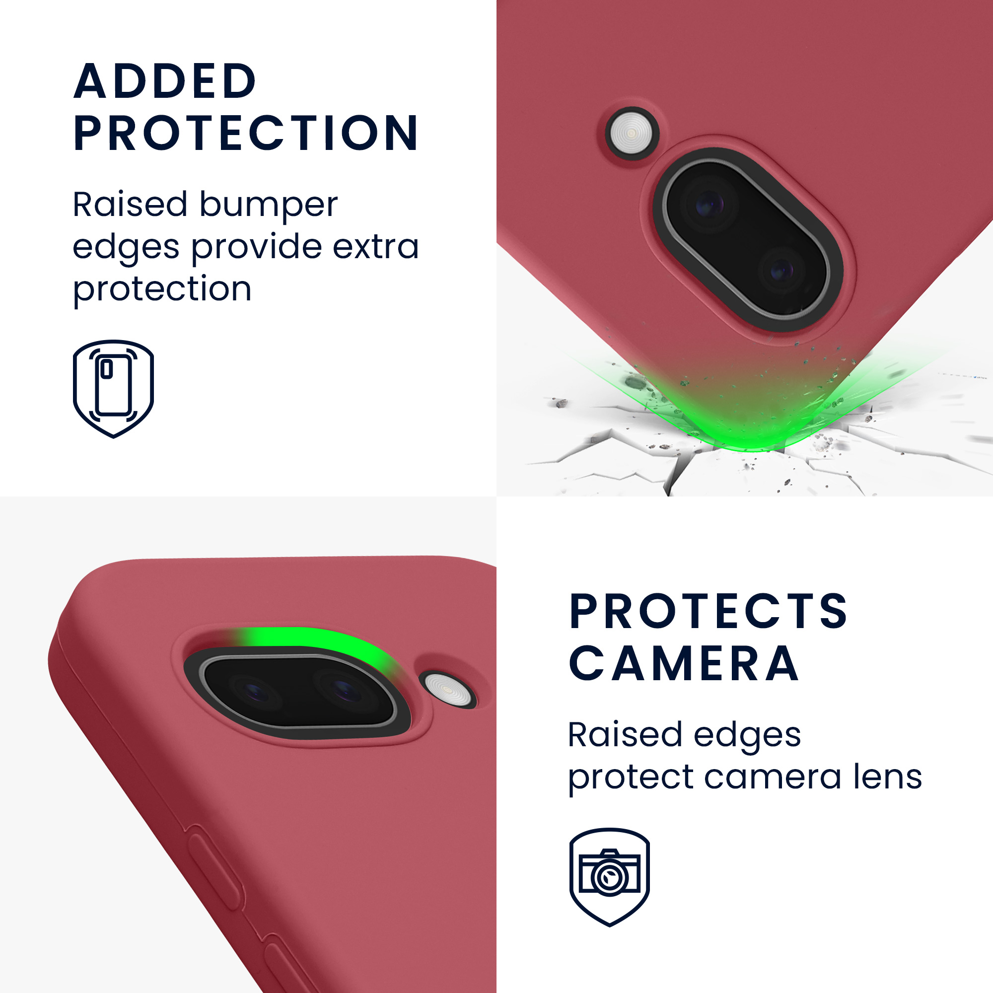 Silikonový kryt kwmobile pro Google Pixel 9a - tmavě růžová
