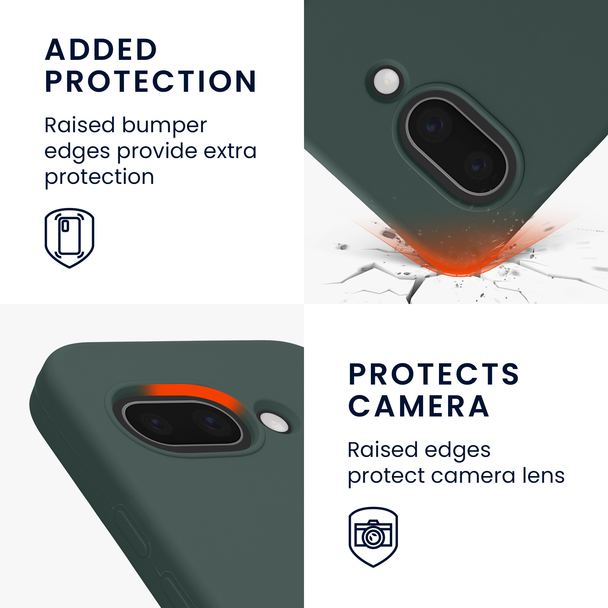 Silikonový kryt kwmobile pro Google Pixel 9a - mechově zelená