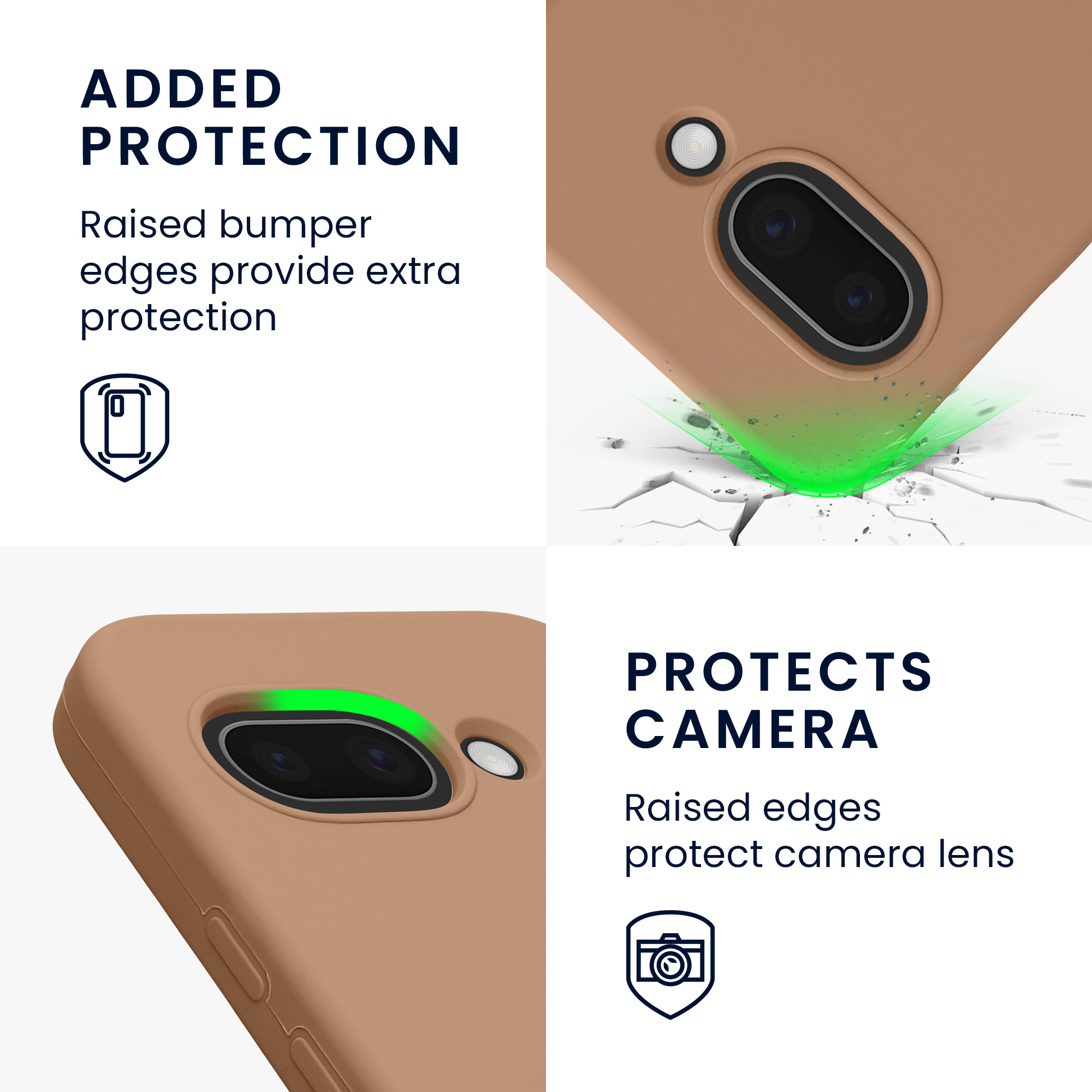 Silikonový kryt kwmobile pro Google Pixel 9a - cappuccino