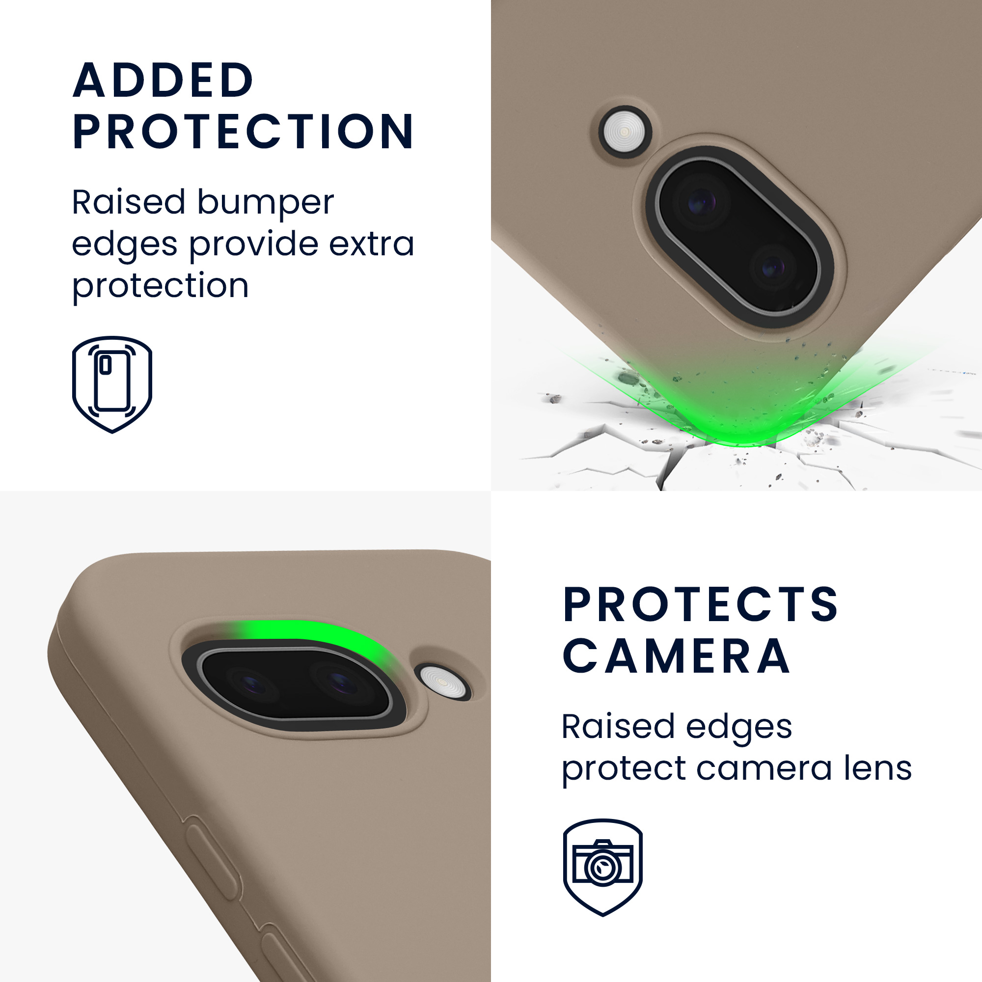 Silikonový kryt kwmobile pro Google Pixel 9a - taupe