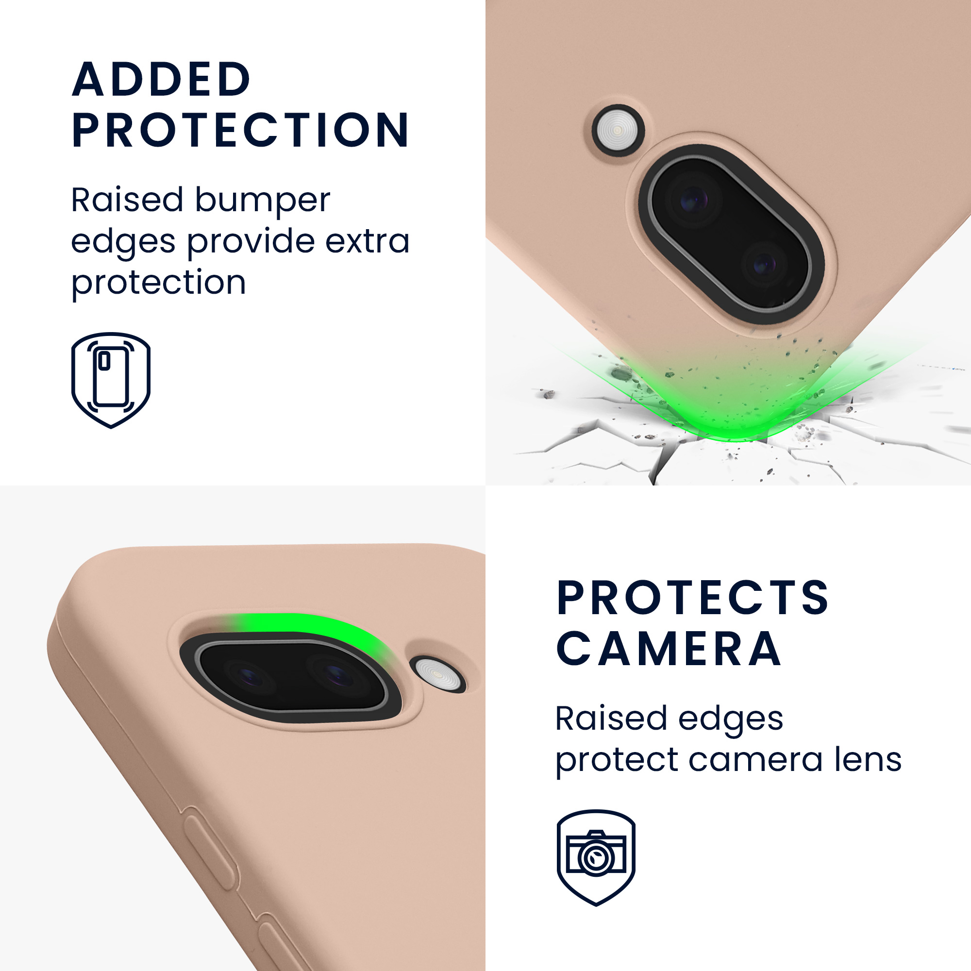 Silikonový kryt kwmobile pro Google Pixel 9a - starorůžová matná