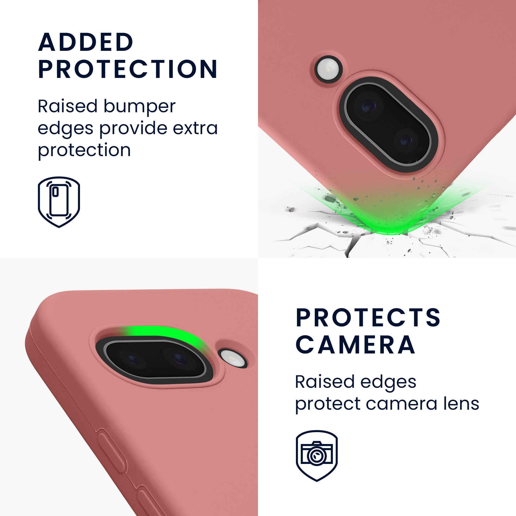 Silikonový kryt kwmobile pro Google Pixel 9a - zimní růžová