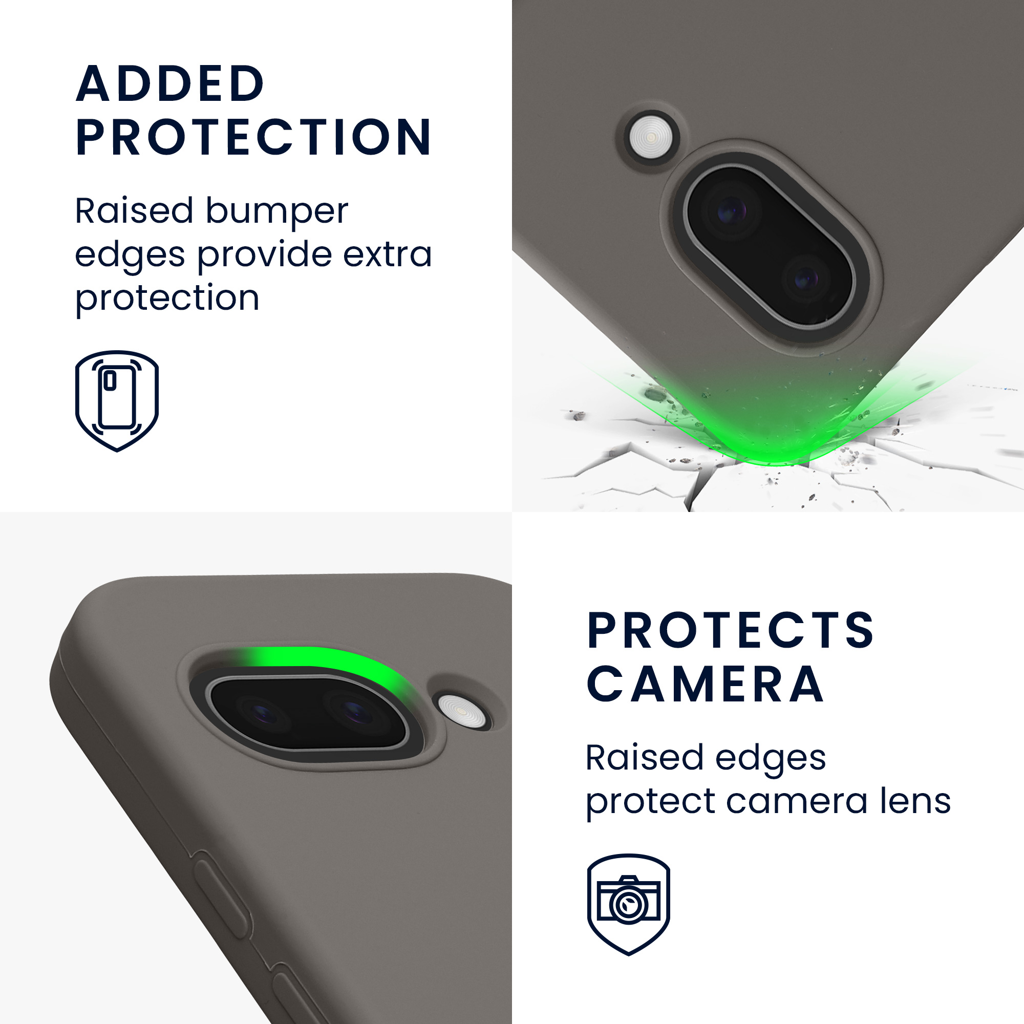 Silikonový kryt kwmobile pro Google Pixel 9a - šedobéžová
