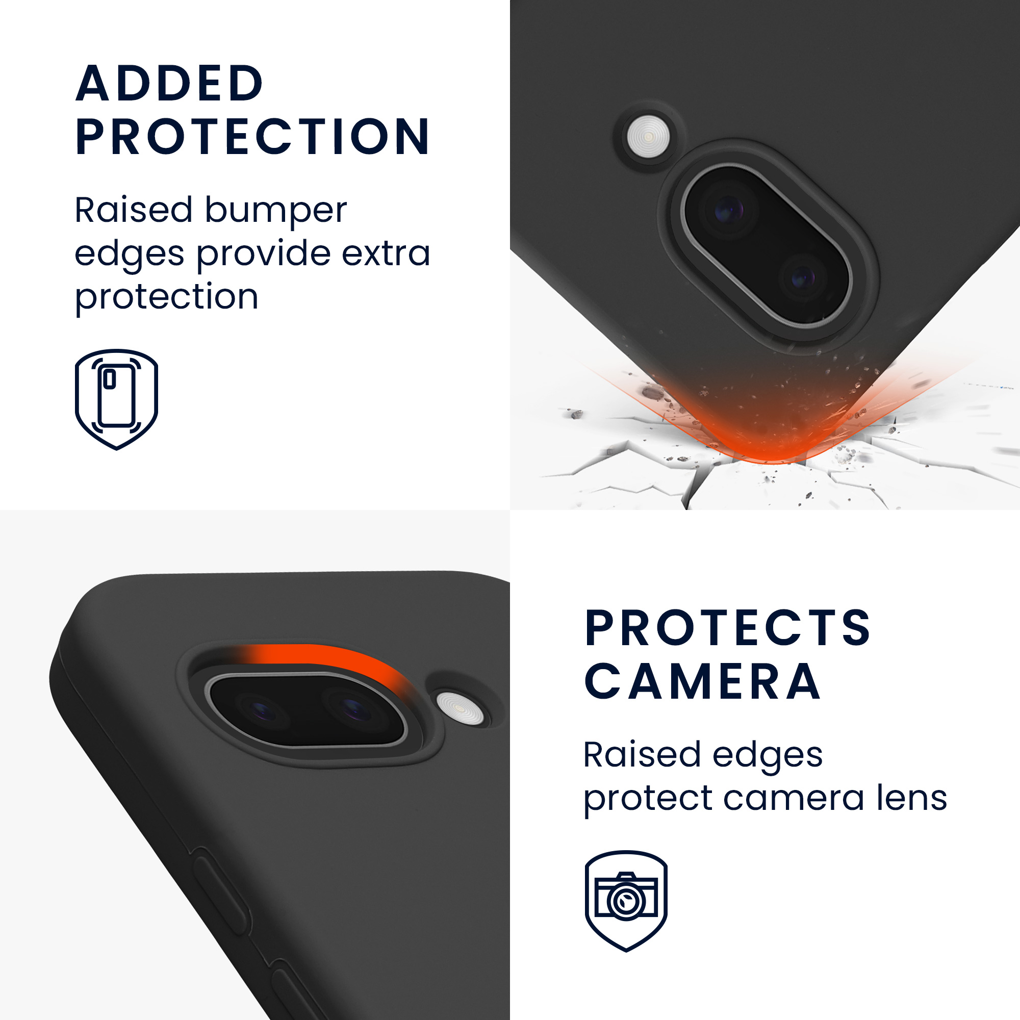 Silikonový kryt kwmobile pro Google Pixel 9a - černá matná