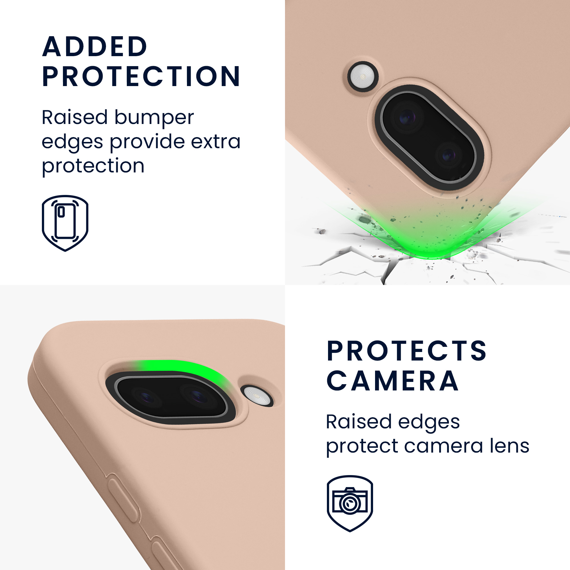 Silikonový kryt kwmobile pro Google Pixel 9a - pudrově růžová