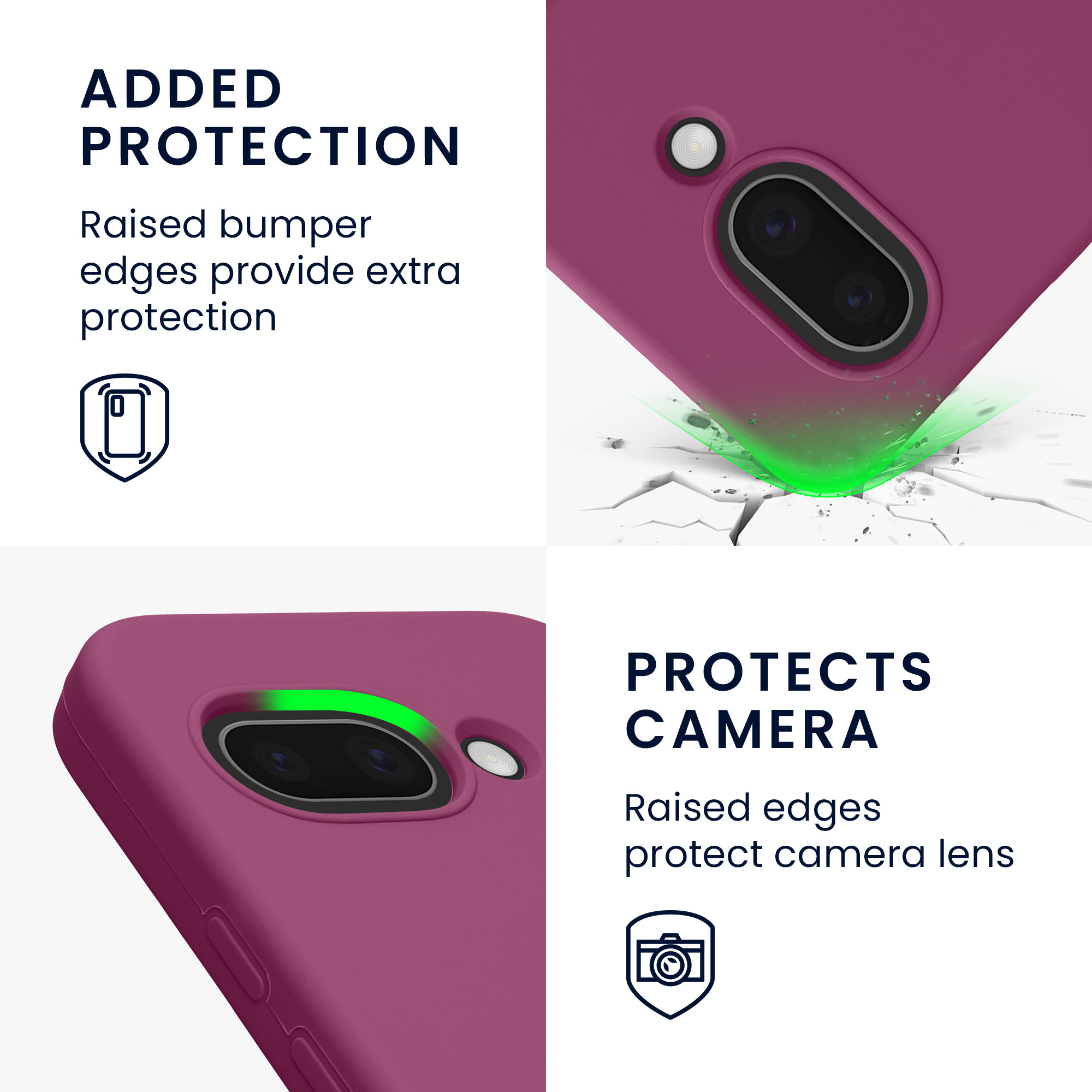 Silikonový kryt kwmobile pro Google Pixel 9a - purpurová