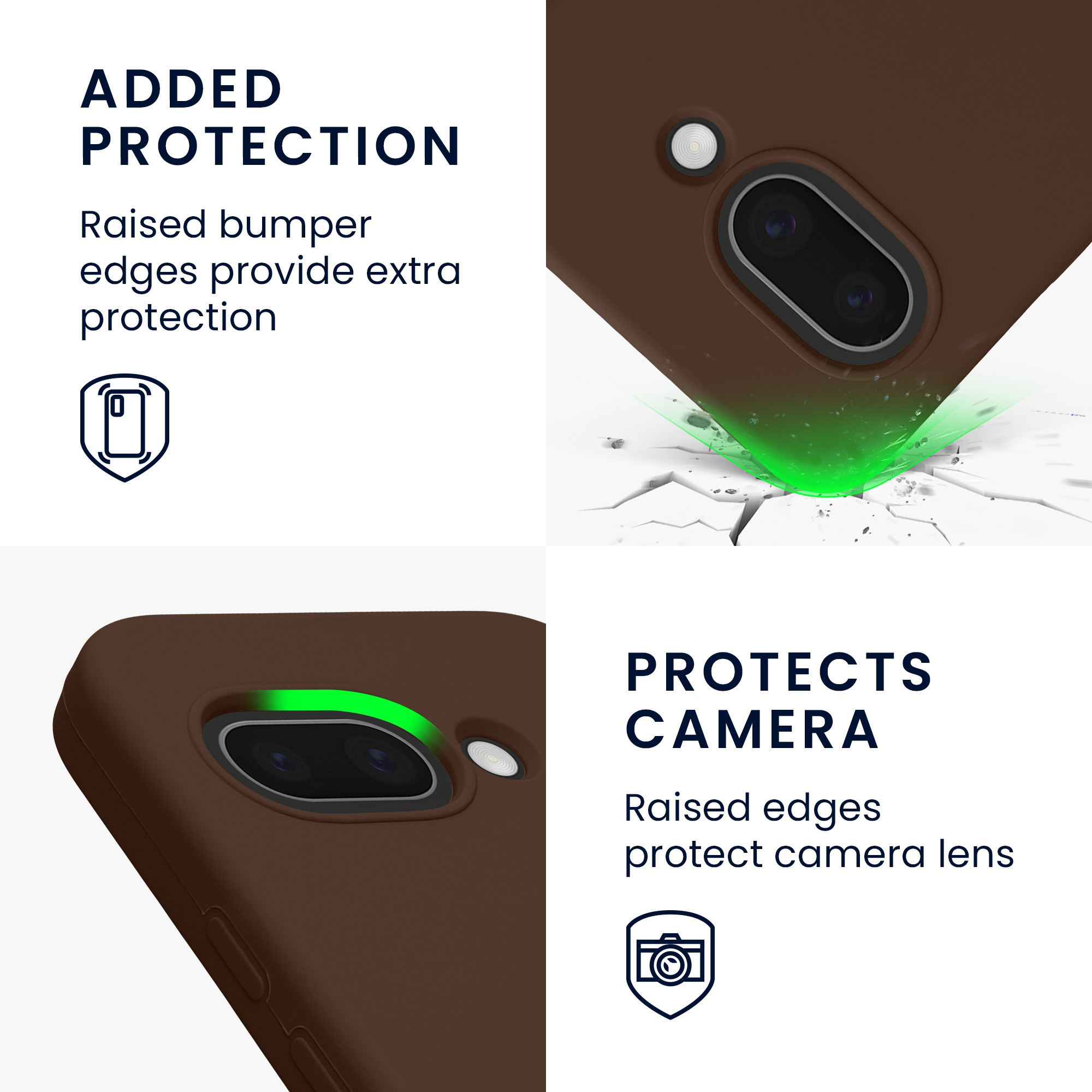 Pouzdro pro Google Pixel 9a kwmobile silikonové - čokoládová