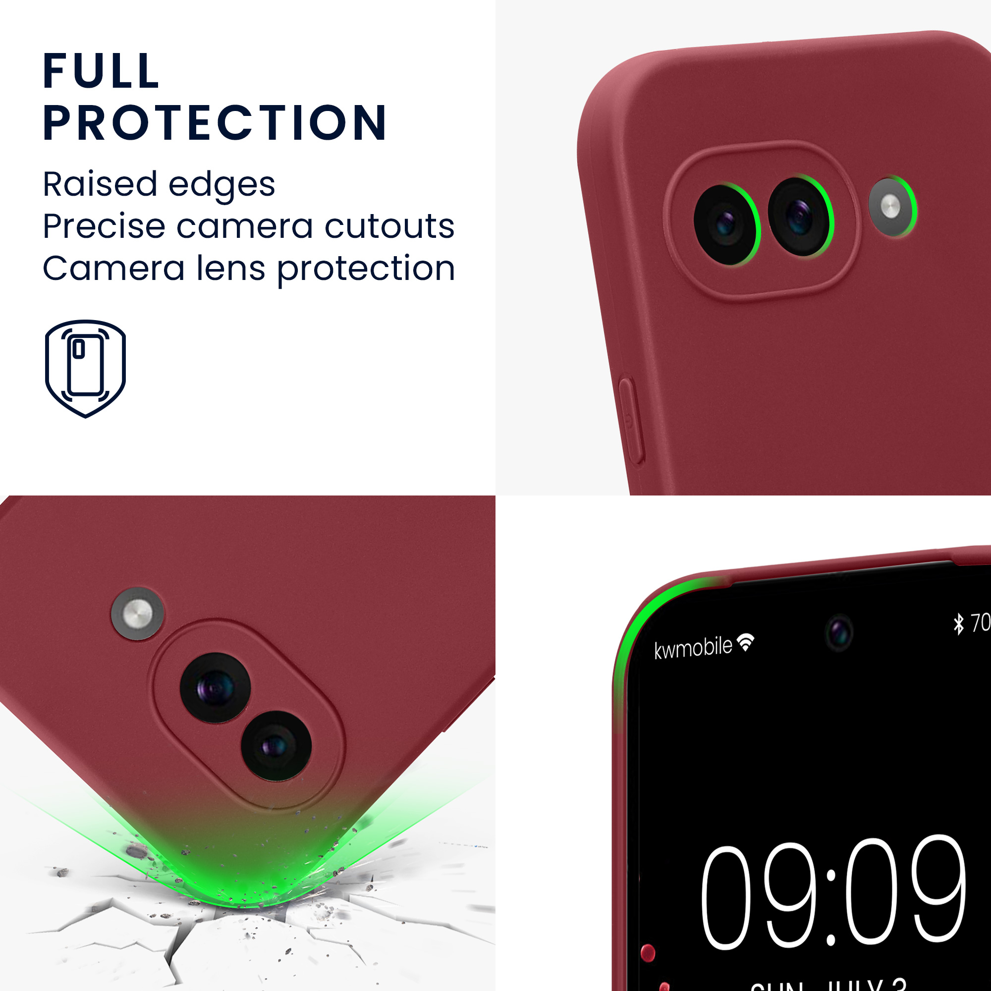 Pouzdro pro Google Pixel 9a kwmobile tenké TPU - vínově fialová