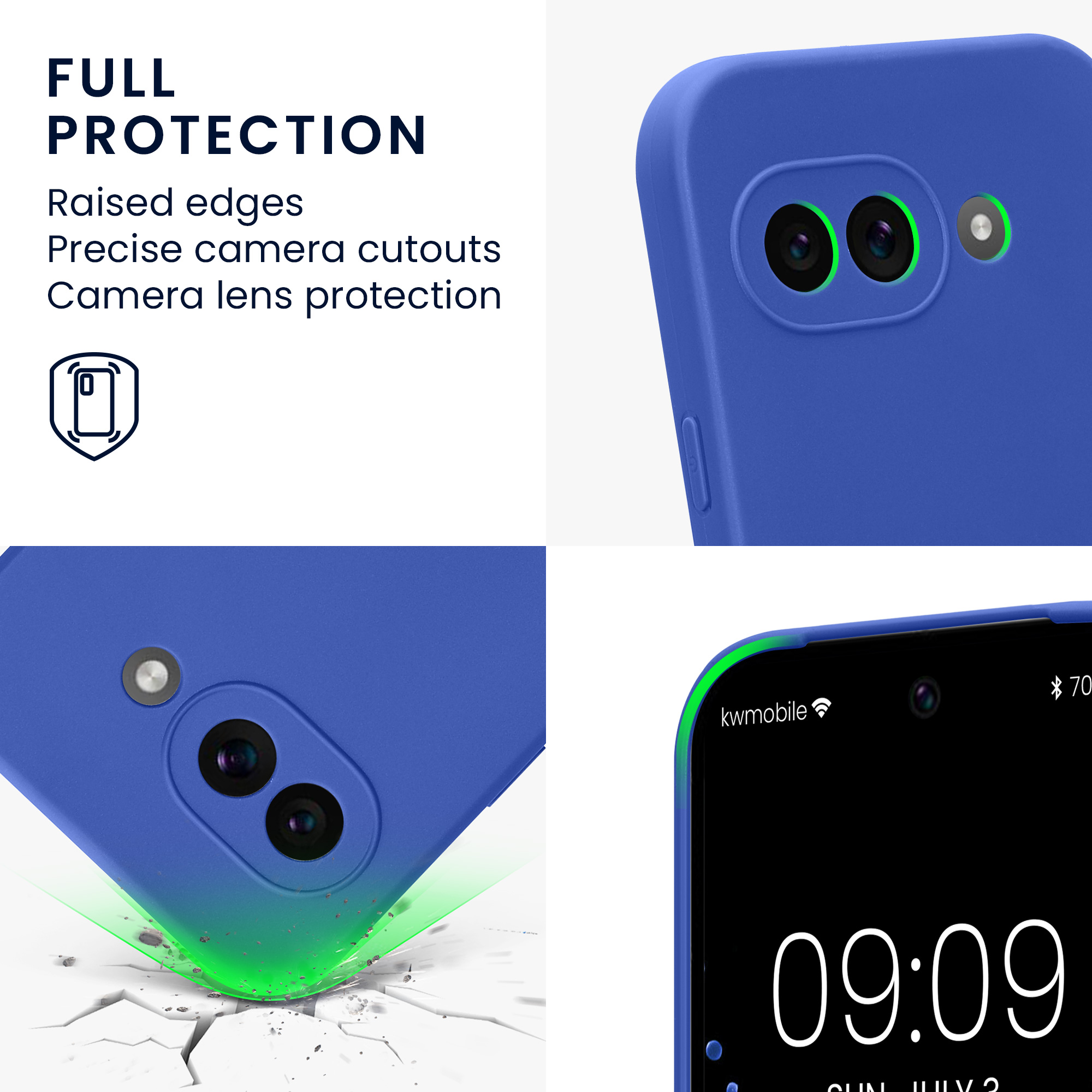 Silikonový kryt kwmobile pro Google Pixel 9a - baltská modrá