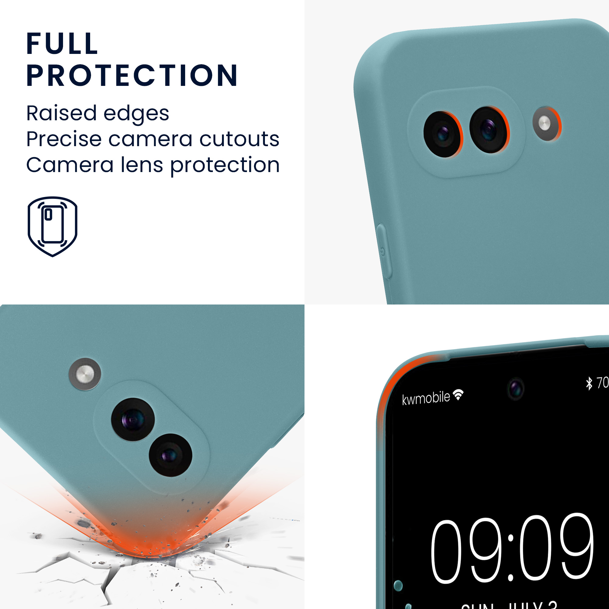 Silikonový kryt kwmobile pro Google Pixel 9a - tmavě modrá