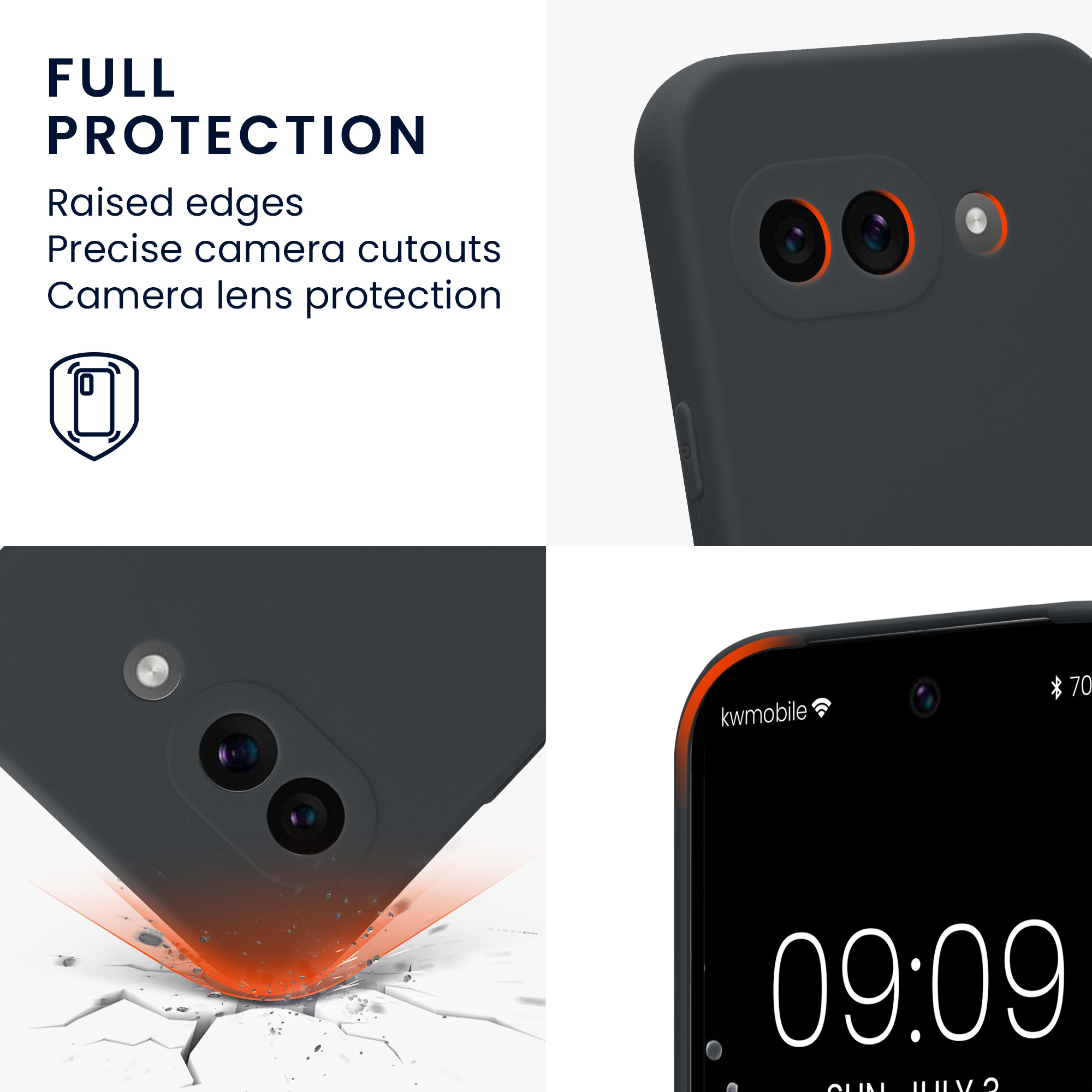 Silikonový kryt kwmobile pro Google Pixel 9a - borůvková