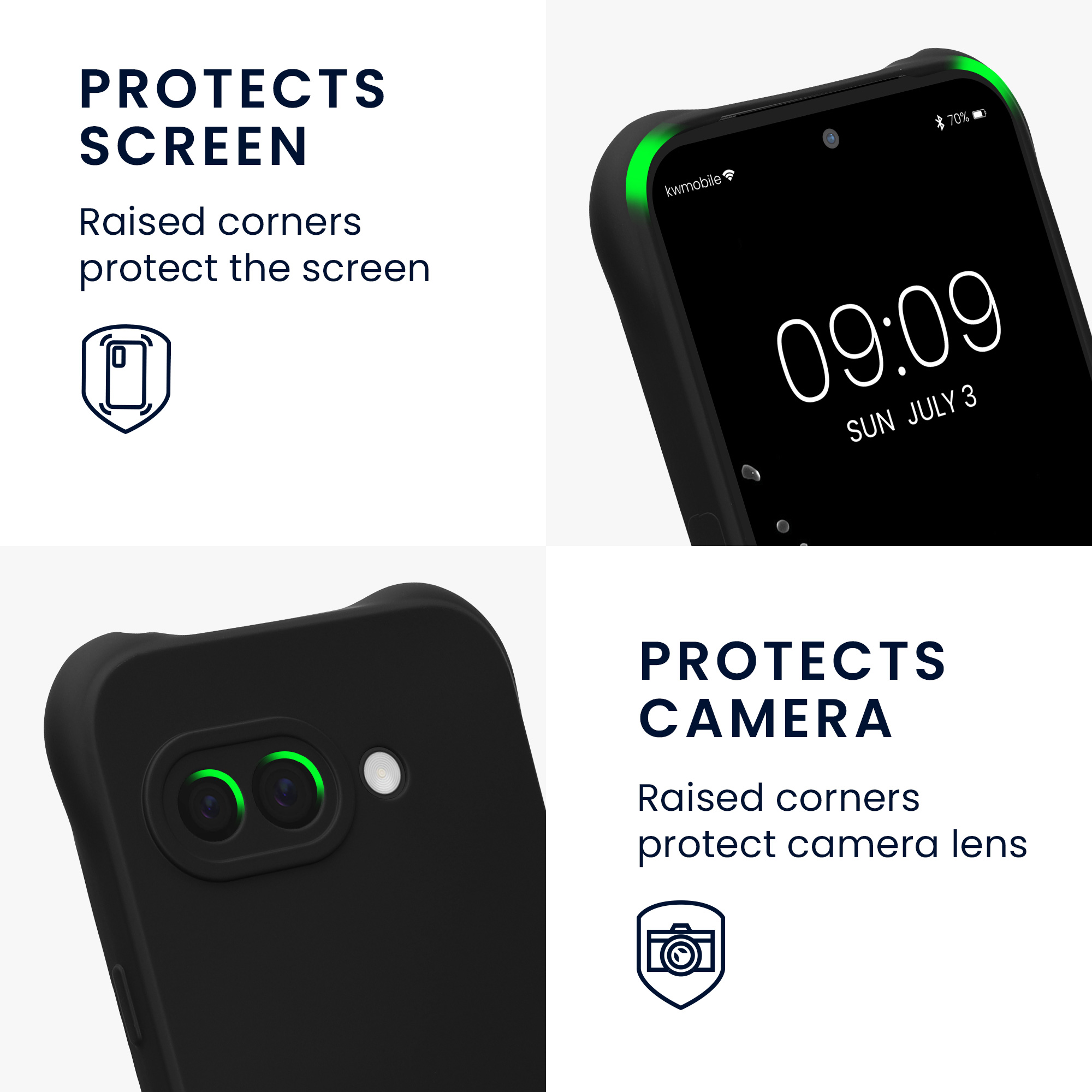 Crossbody kryt kwmobile pro Google Pixel 9a - černá