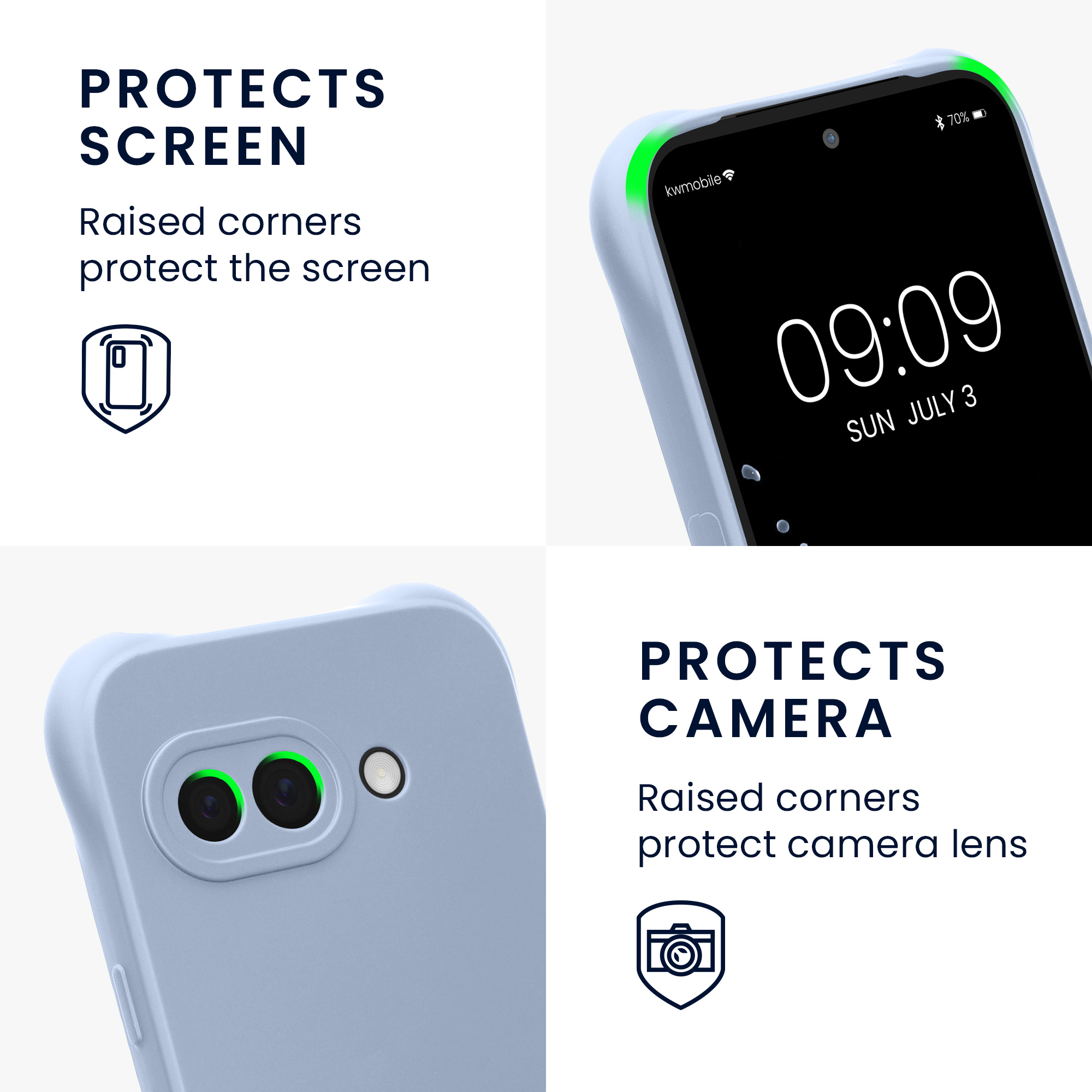 Crossbody kryt kwmobile pro Google Pixel 9a - levandulová