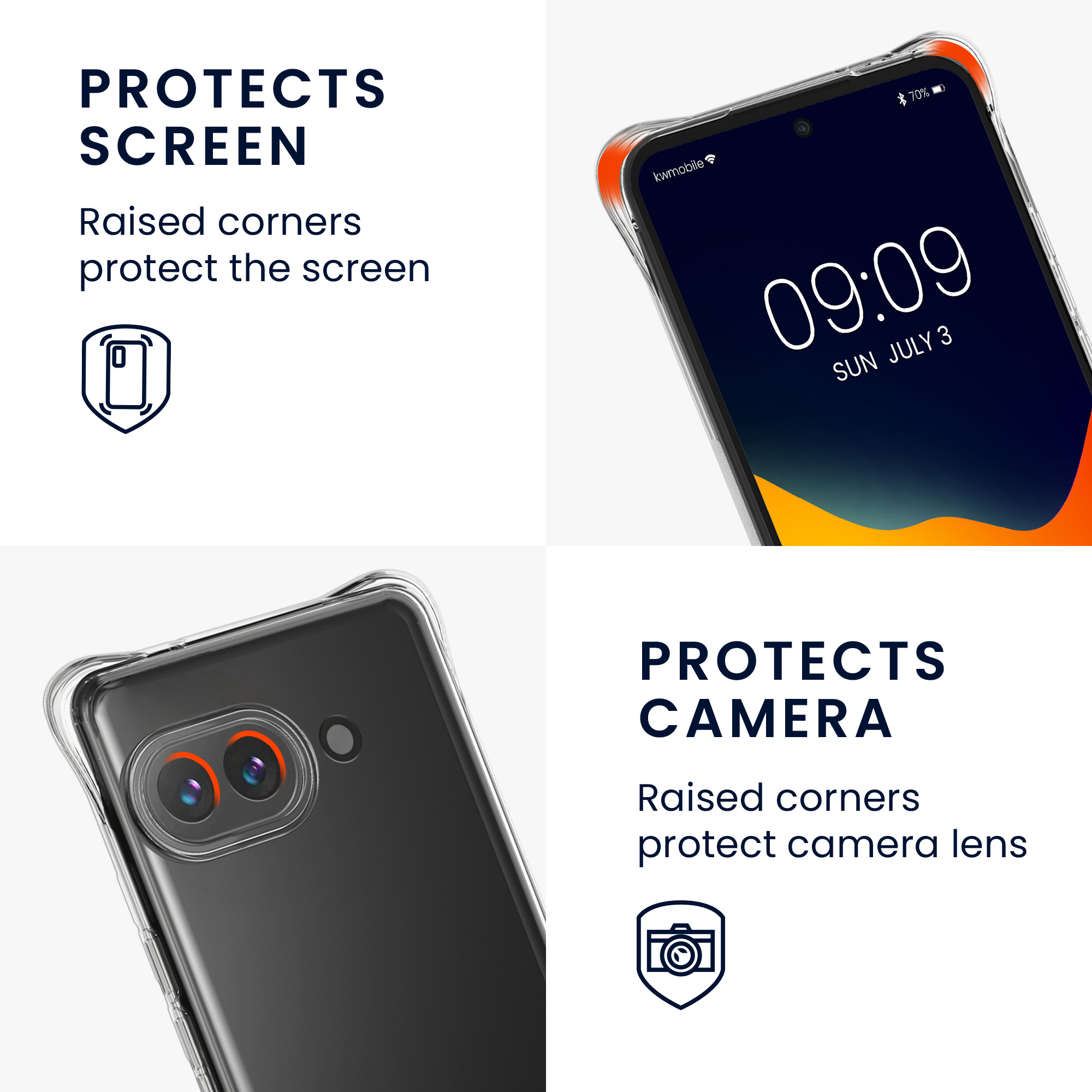 Crossbody kryt kwmobile pro Google Pixel 9a - levandulová / fialová / světle modrá