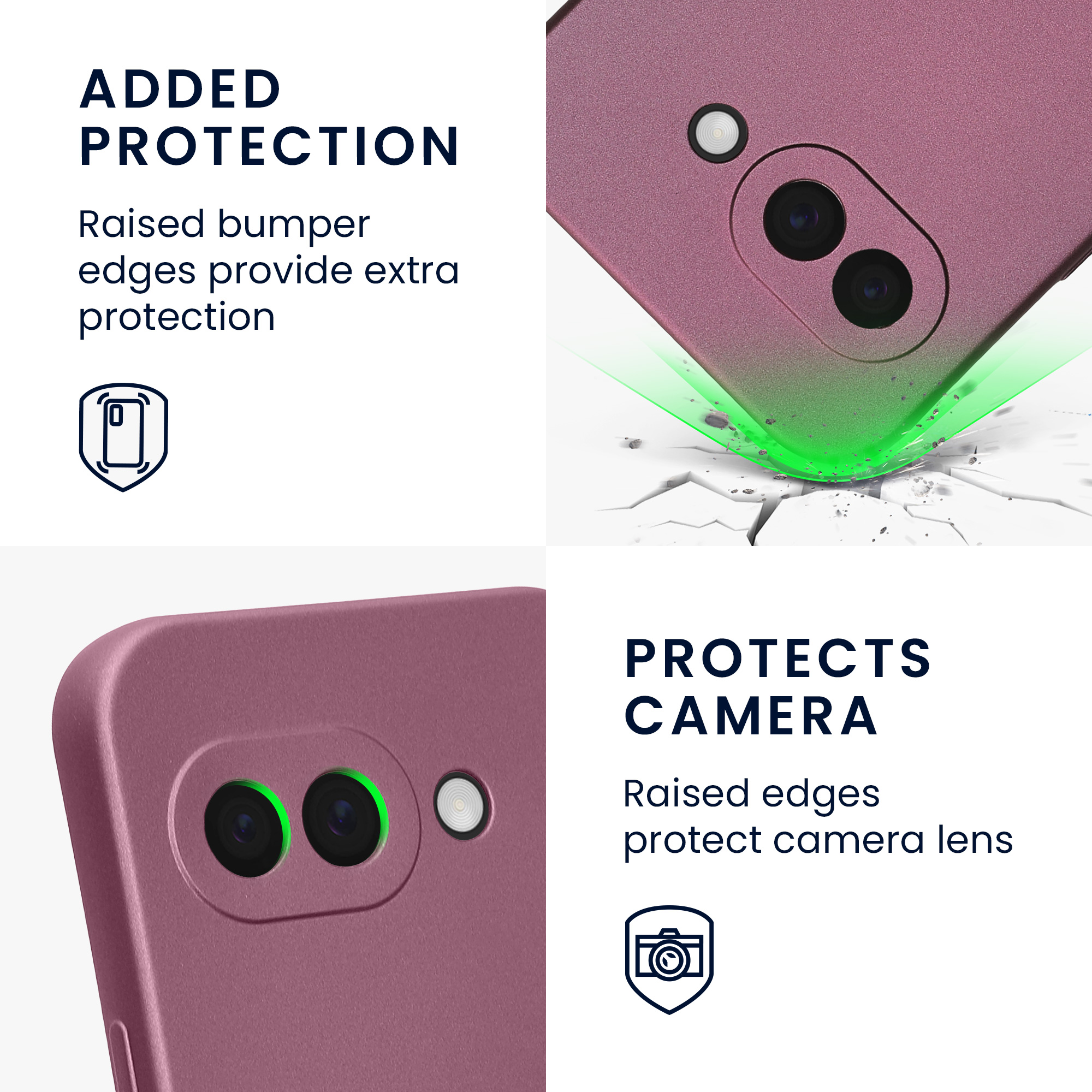 Pouzdro pro Google Pixel 9a kwmobile metalické TPU - metalická levandulová