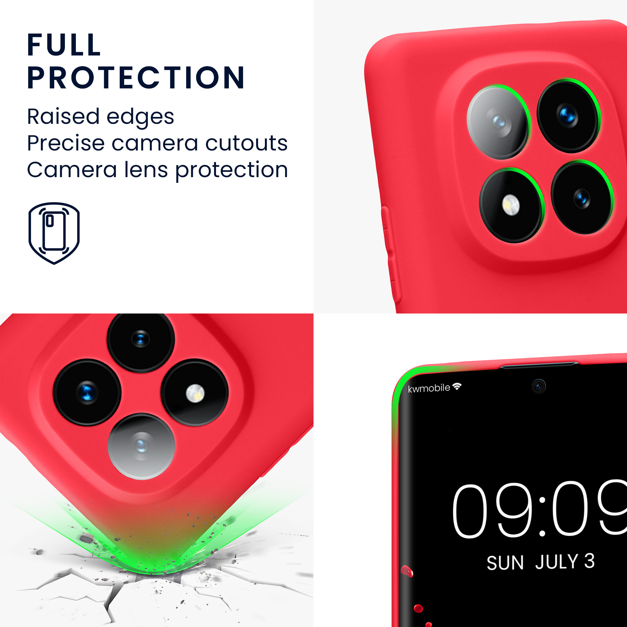 Kryt Xiaomi Redmi Note 14 Pro+ 5G silikonový TPU růžová kwmobile