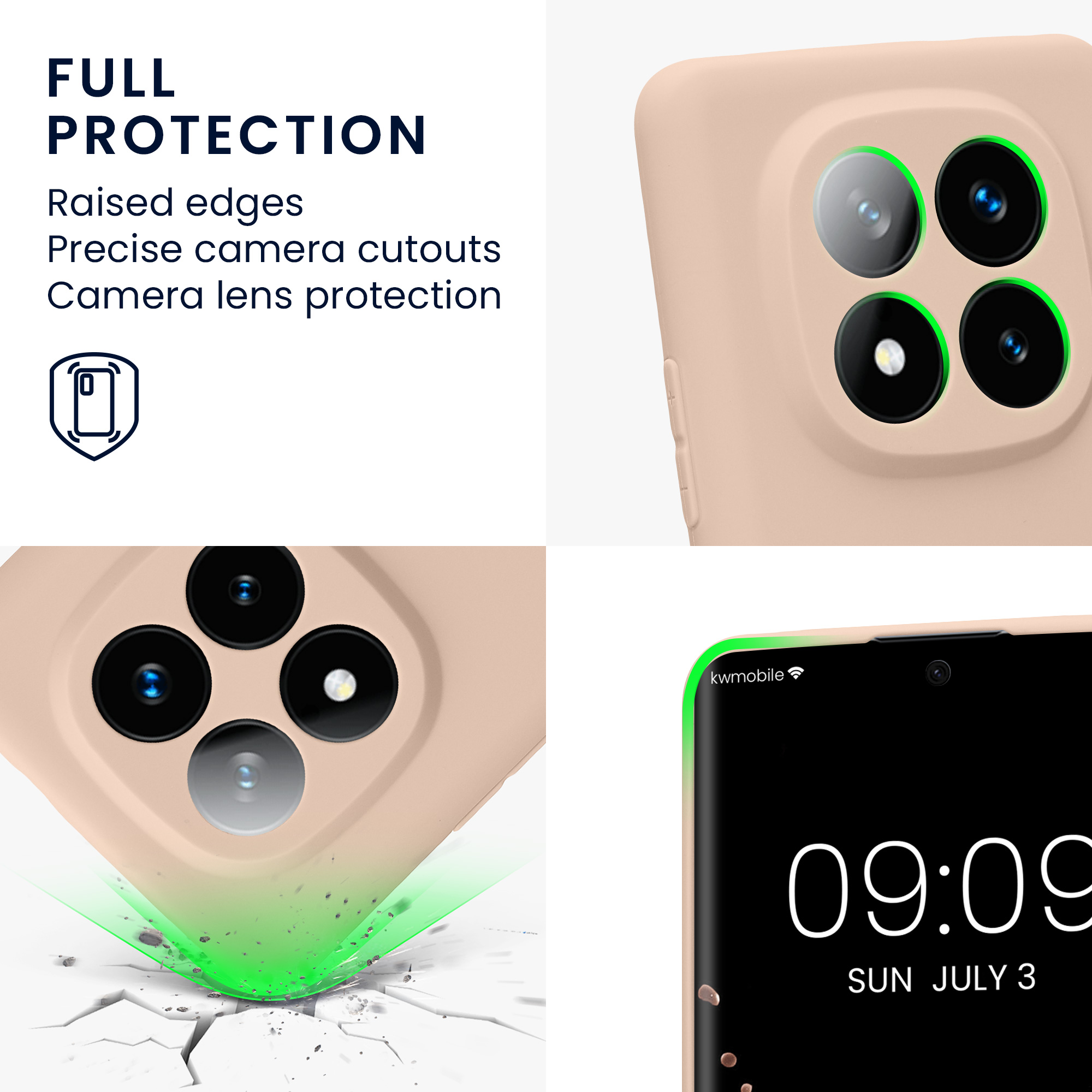 Kryt Xiaomi Redmi Note 14 Pro+ 5G silikonový TPU kokosová - vícebarevná kwmobile