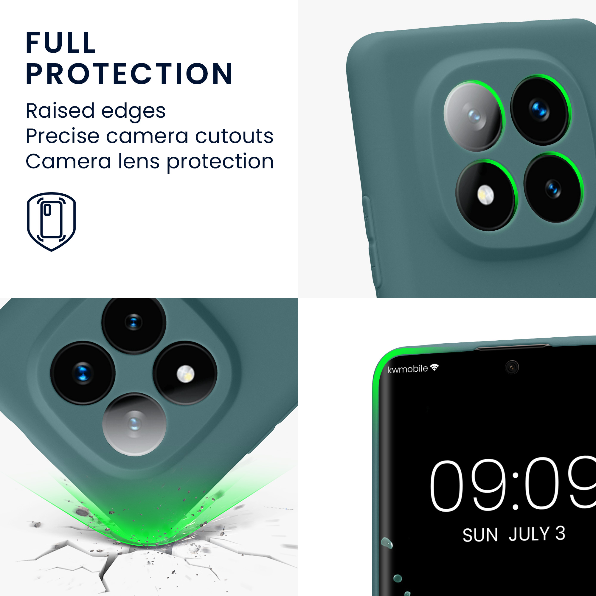Kryt Xiaomi Redmi Note 14 Pro+ 5G silikonový TPU arktická noc kwmobile